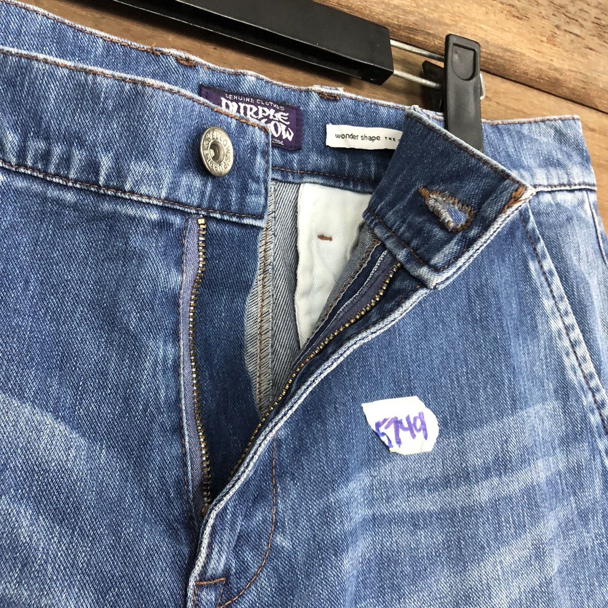 Japanese Brand Purple Yellow Blue multi pocket utility denim Pants #5749 Size US 30 / EU 46 - 9 Thumbnail