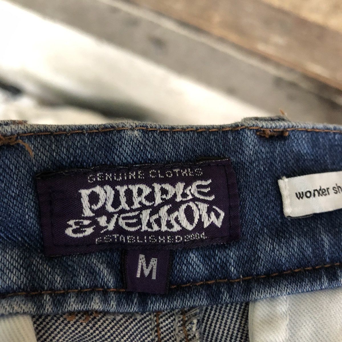 Japanese Brand Purple Yellow Blue multi pocket utility denim Pants #5749 Size US 30 / EU 46 - 14 Thumbnail