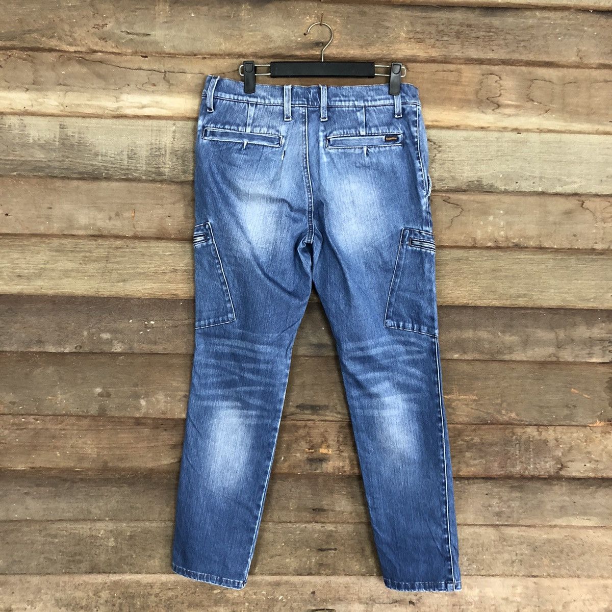 Japanese Brand Purple Yellow Blue multi pocket utility denim Pants #5749 Size US 30 / EU 46 - 10 Thumbnail