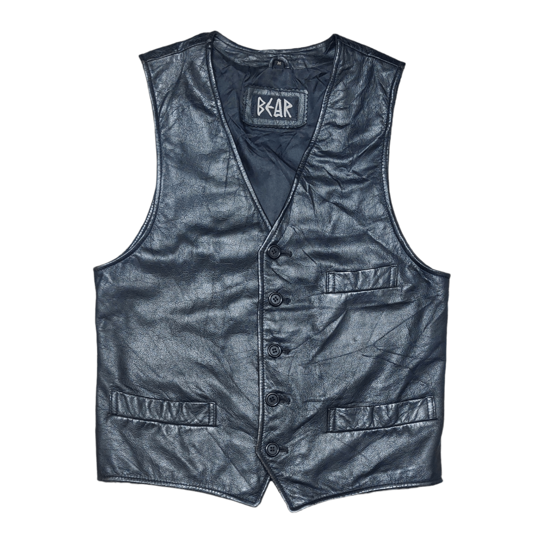 Leather Vintage Bear Leather Vest Size US M / EU 48-50 / 2 - 1 Thumbnail