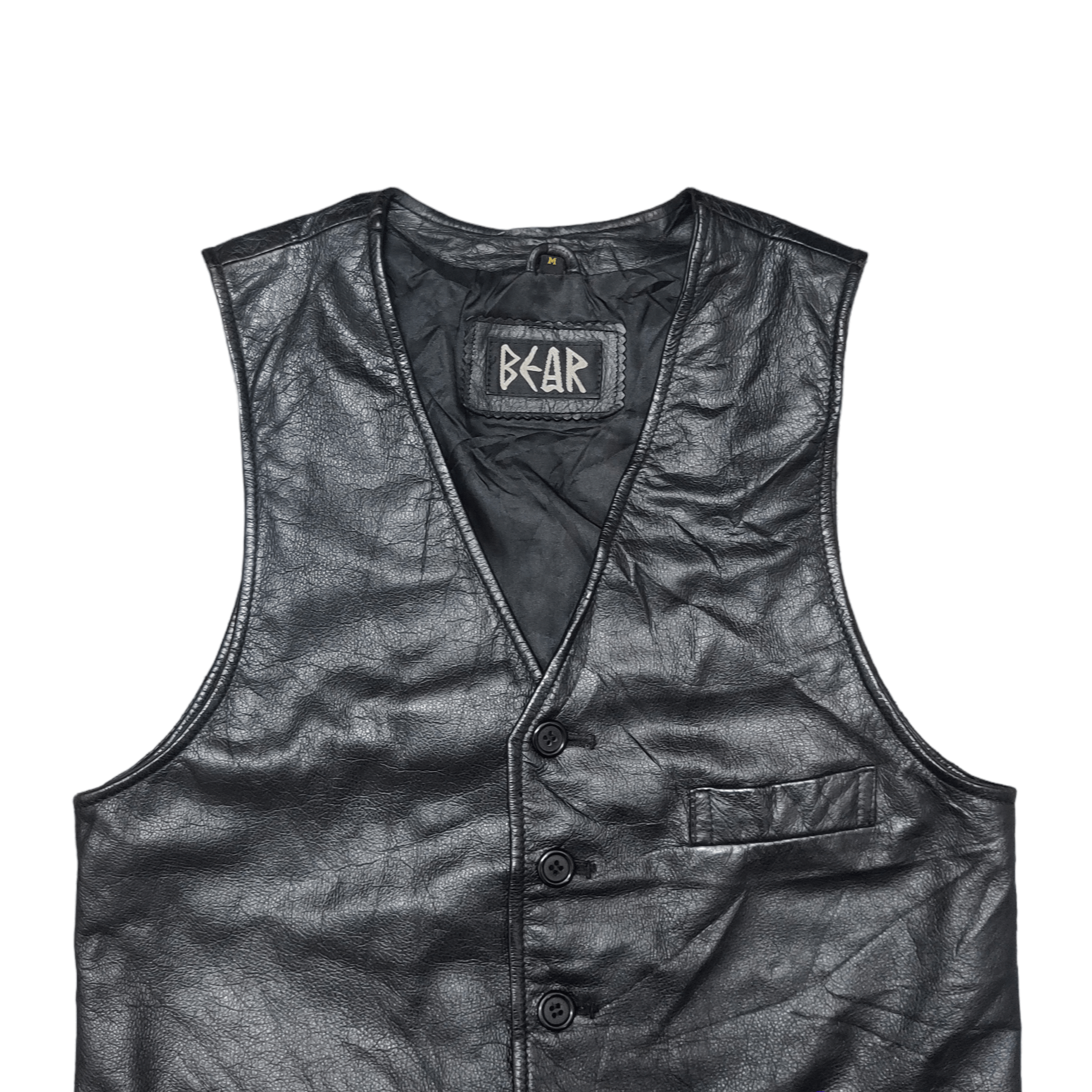 Leather Vintage Bear Leather Vest Size US M / EU 48-50 / 2 - 2 Thumbnail