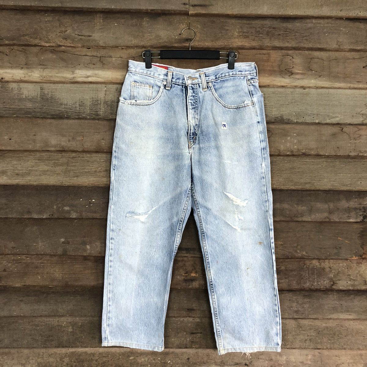 image of Distressed Denim x Edwin VTG Edwin Light Blue Denim Jeans Pants 5751, Men's (Size 31)