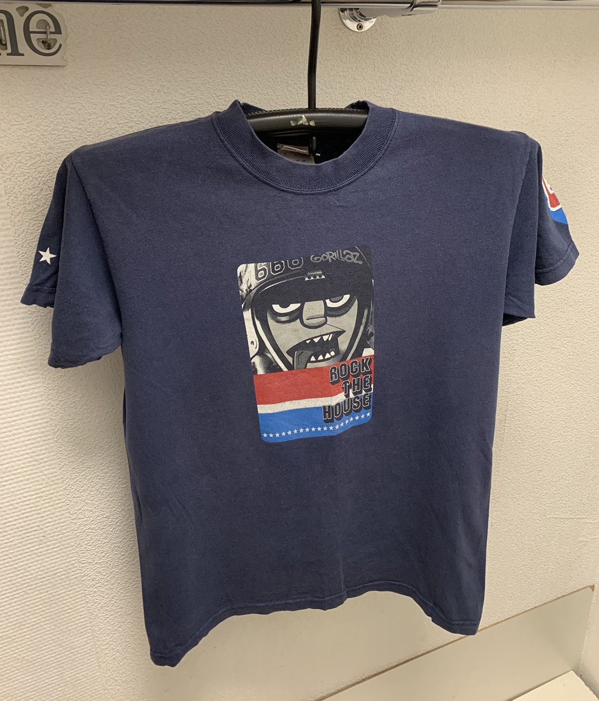 Image of Band Tees x Screen Stars Gorillaz 666 Rock The House Screen Stars Vintage T-Shirt S in Blue (Size S