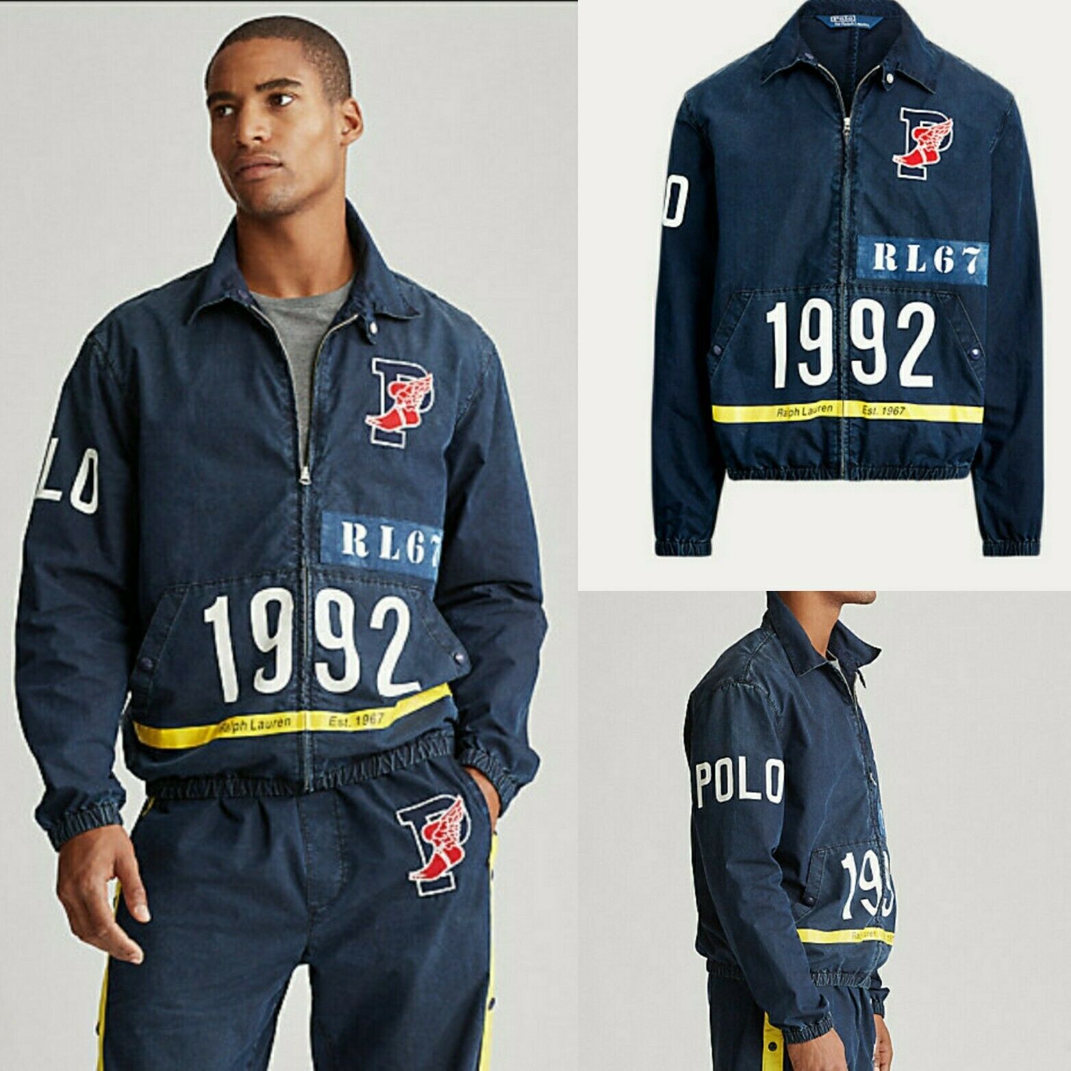 ポロラルフローレン 1992 indigo Stadium Jacket S