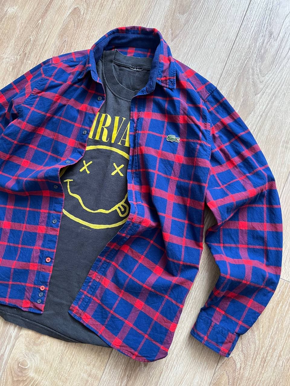 Lacoste Flannel Shirt Lacoste Travis Scott Style Size US S / EU 44-46 / 1 - 3 Thumbnail