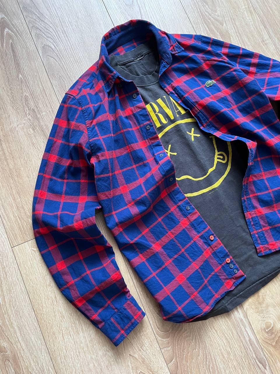 Lacoste Flannel Shirt Lacoste Travis Scott Style Size US S / EU 44-46 / 1 - 2 Thumbnail