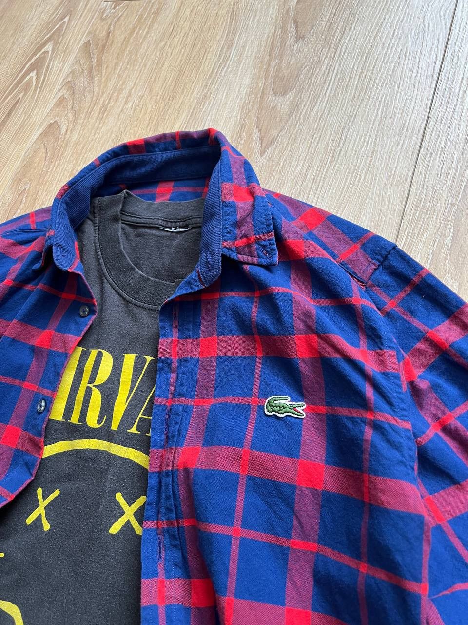 Lacoste Flannel Shirt Lacoste Travis Scott Style Size US S / EU 44-46 / 1 - 4 Thumbnail