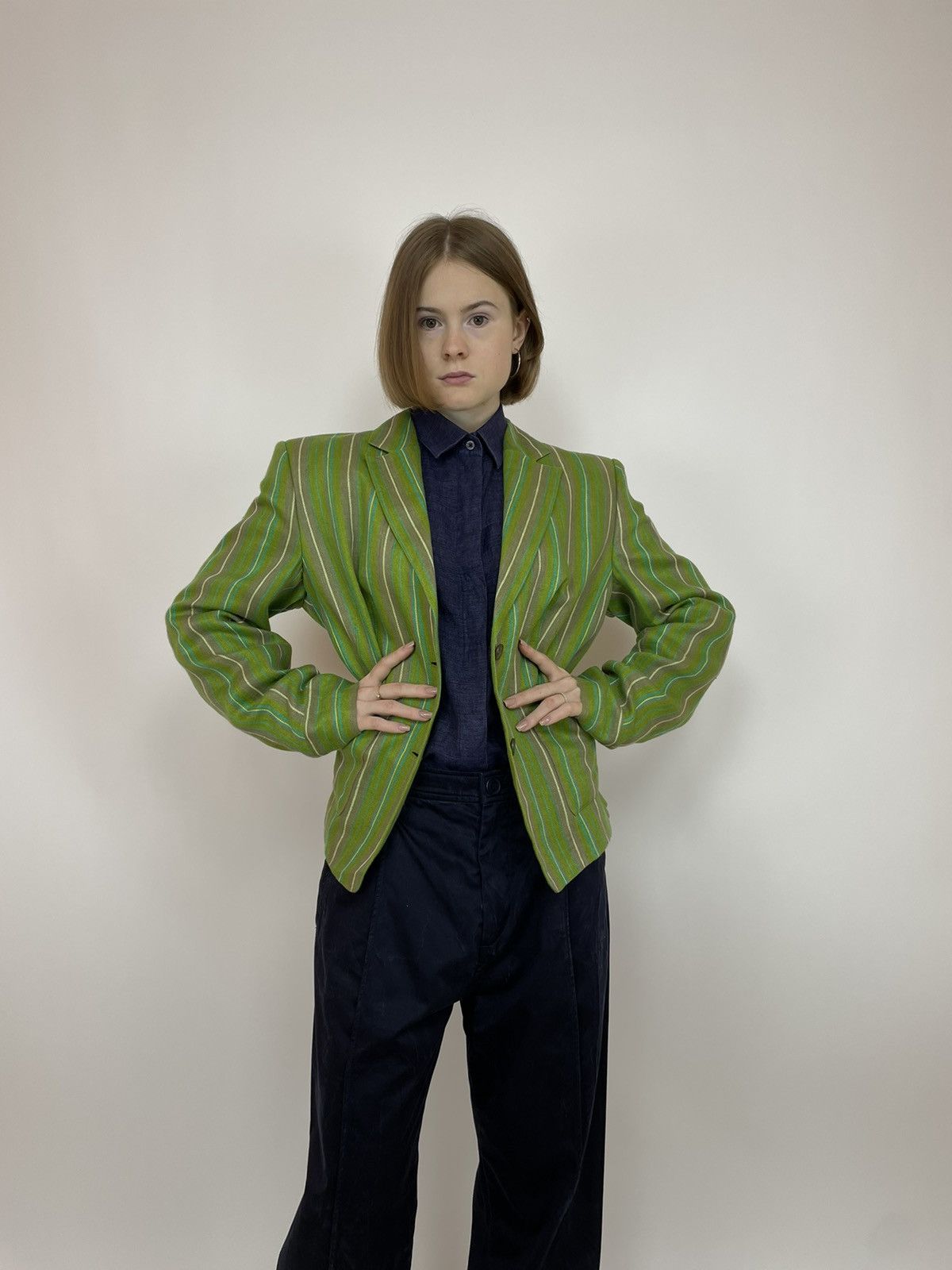 Other Claudia Strated Linen Blazer jacket Womens size 44 Size M / US 6-8 / IT 42-44 - 6 Thumbnail