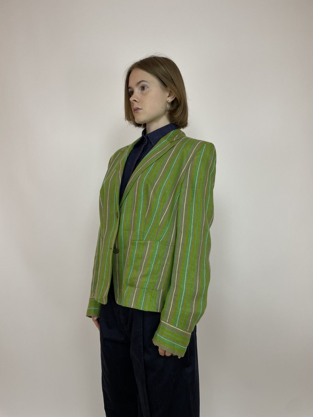 Other Claudia Strated Linen Blazer jacket Womens size 44 Size M / US 6-8 / IT 42-44 - 3 Thumbnail