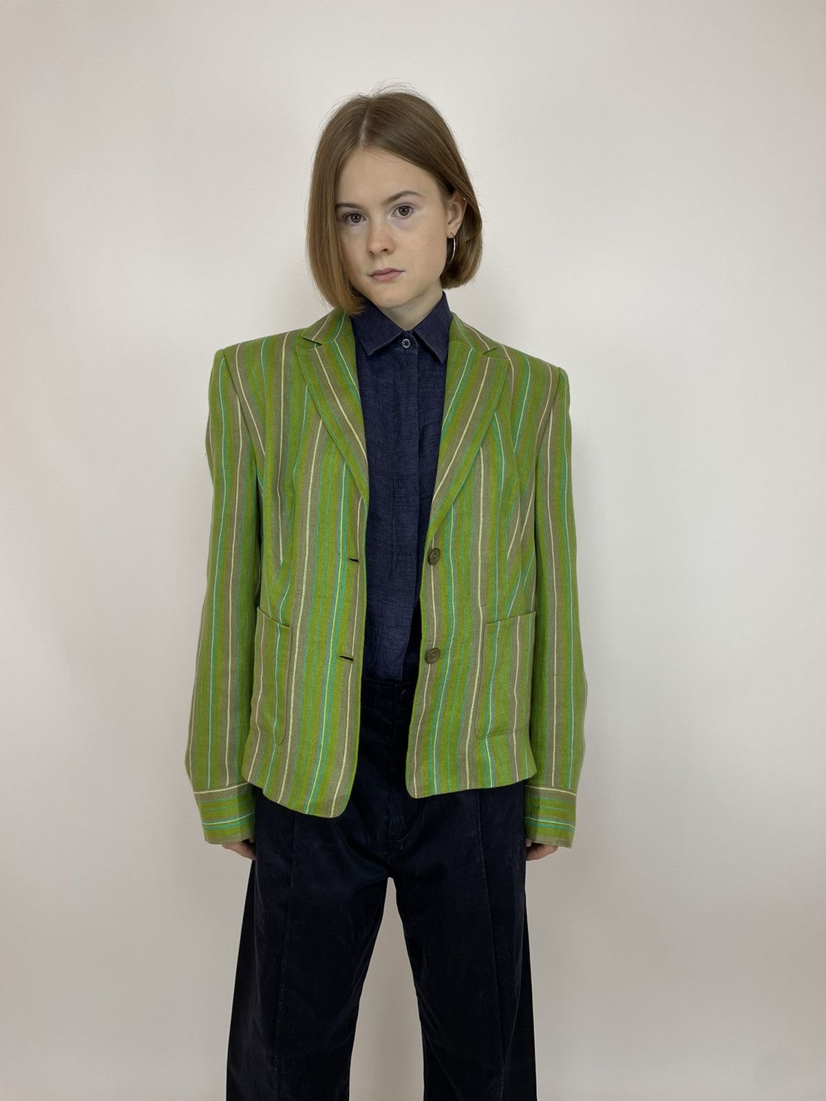 Other Claudia Strated Linen Blazer jacket Womens size 44 Size M / US 6-8 / IT 42-44 - 7 Thumbnail