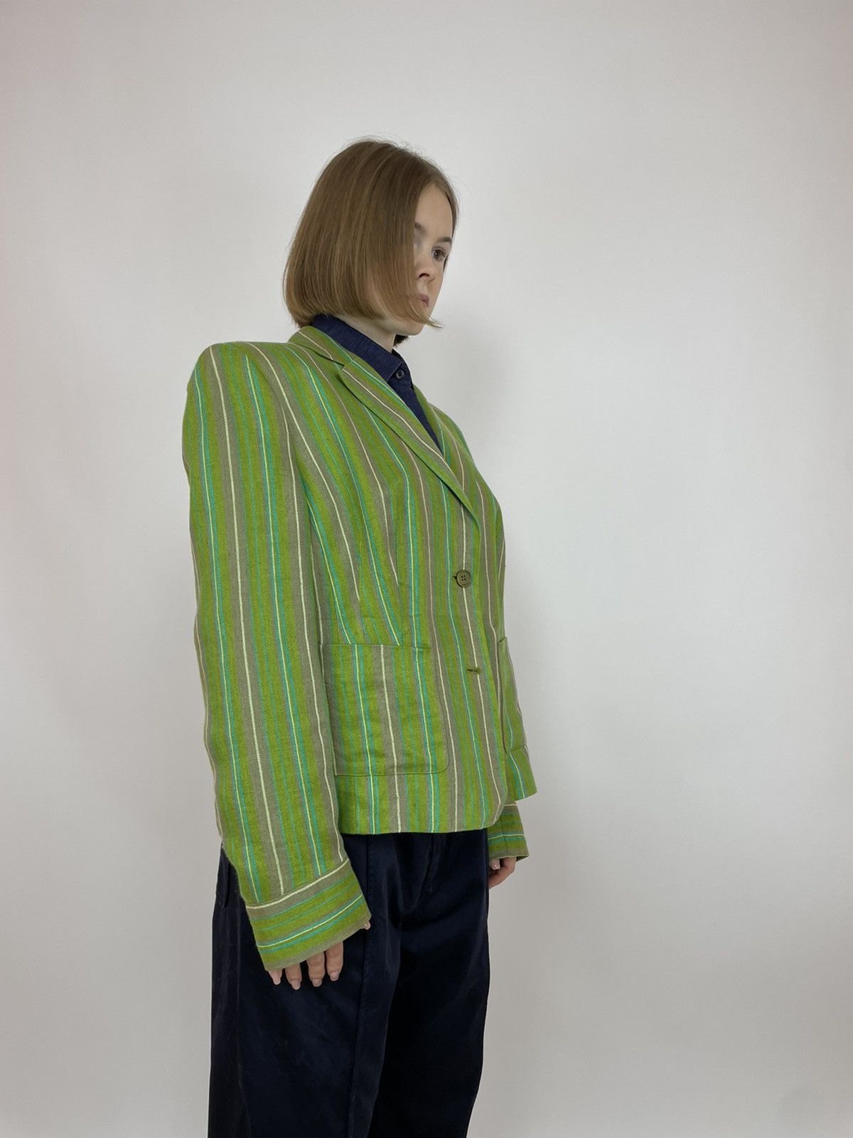 Other Claudia Strated Linen Blazer jacket Womens size 44 Size M / US 6-8 / IT 42-44 - 4 Thumbnail