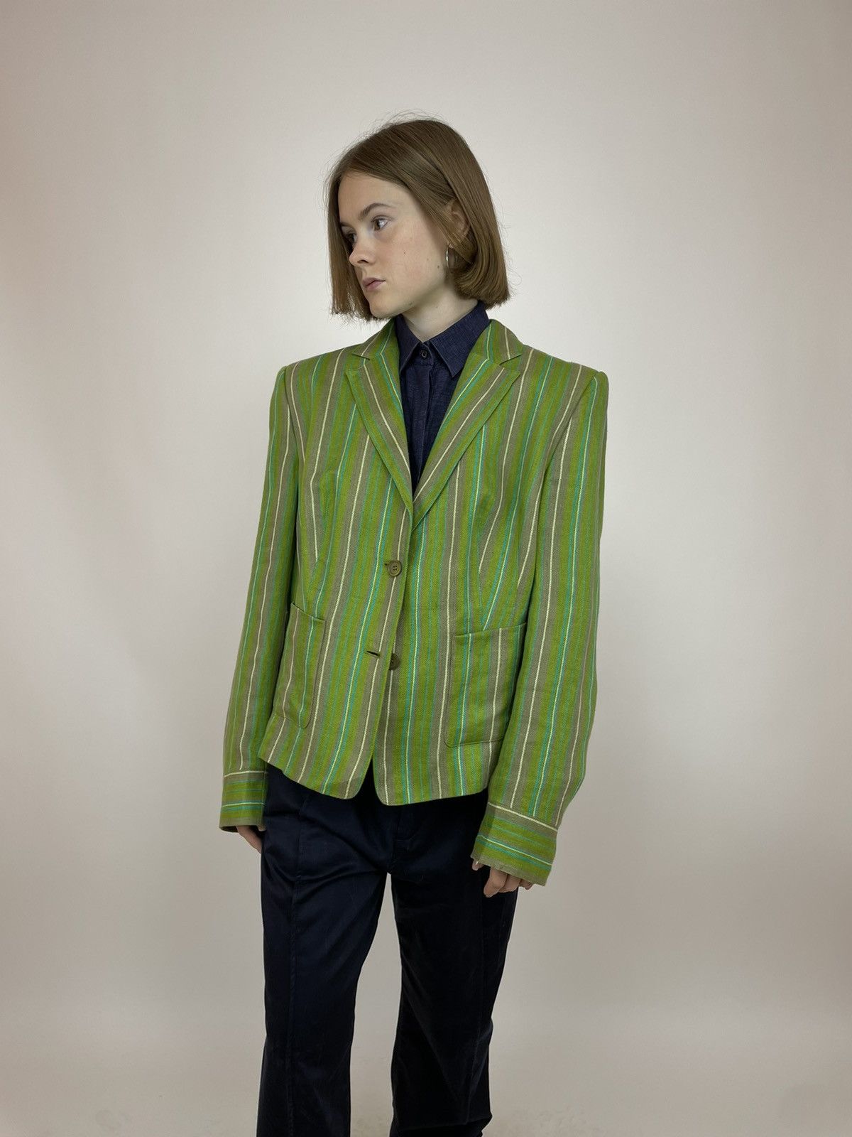 Other Claudia Strated Linen Blazer jacket Womens size 44 Size M / US 6-8 / IT 42-44 - 1 Thumbnail