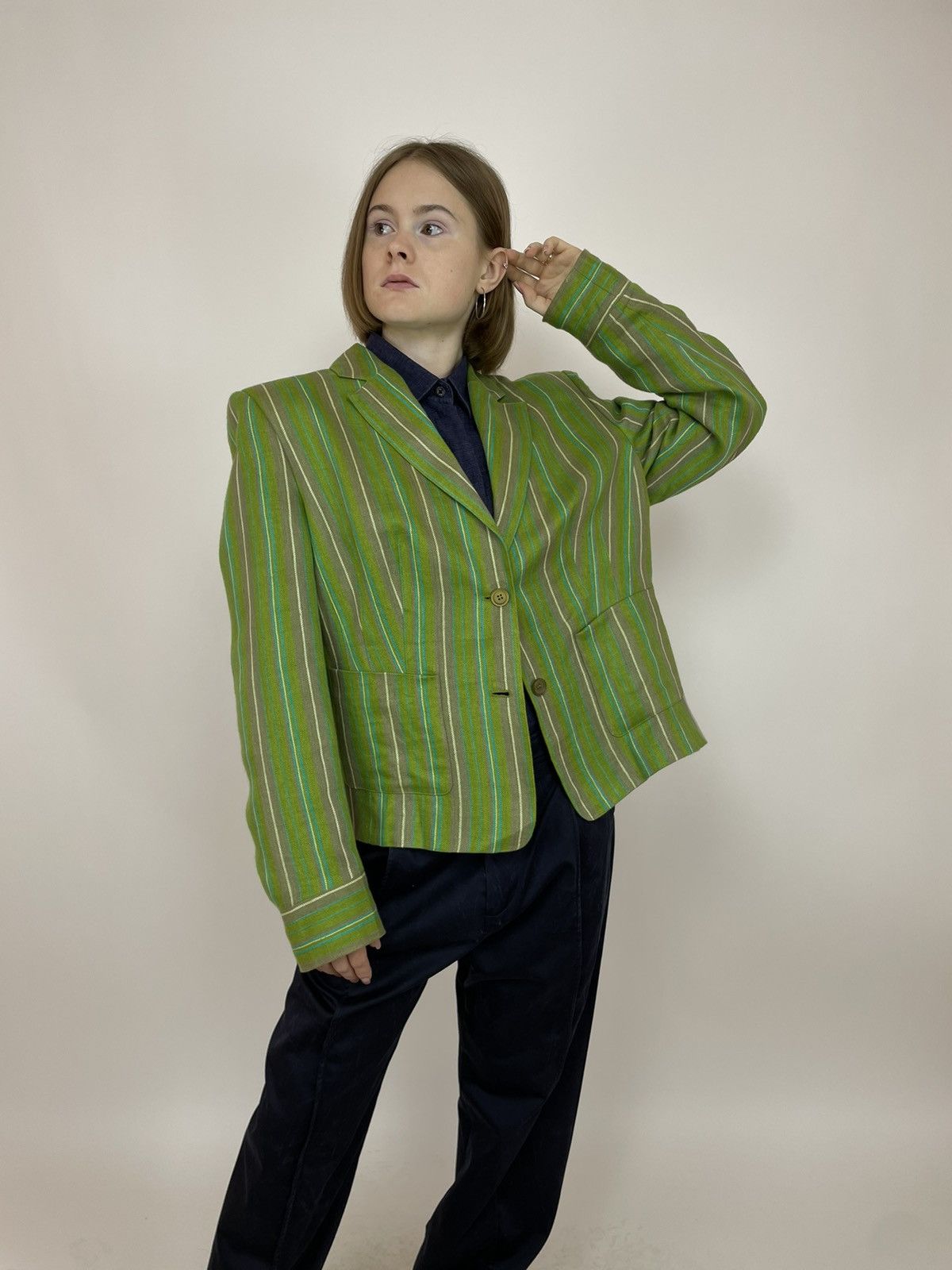 Other Claudia Strated Linen Blazer jacket Womens size 44 Size M / US 6-8 / IT 42-44 - 5 Thumbnail