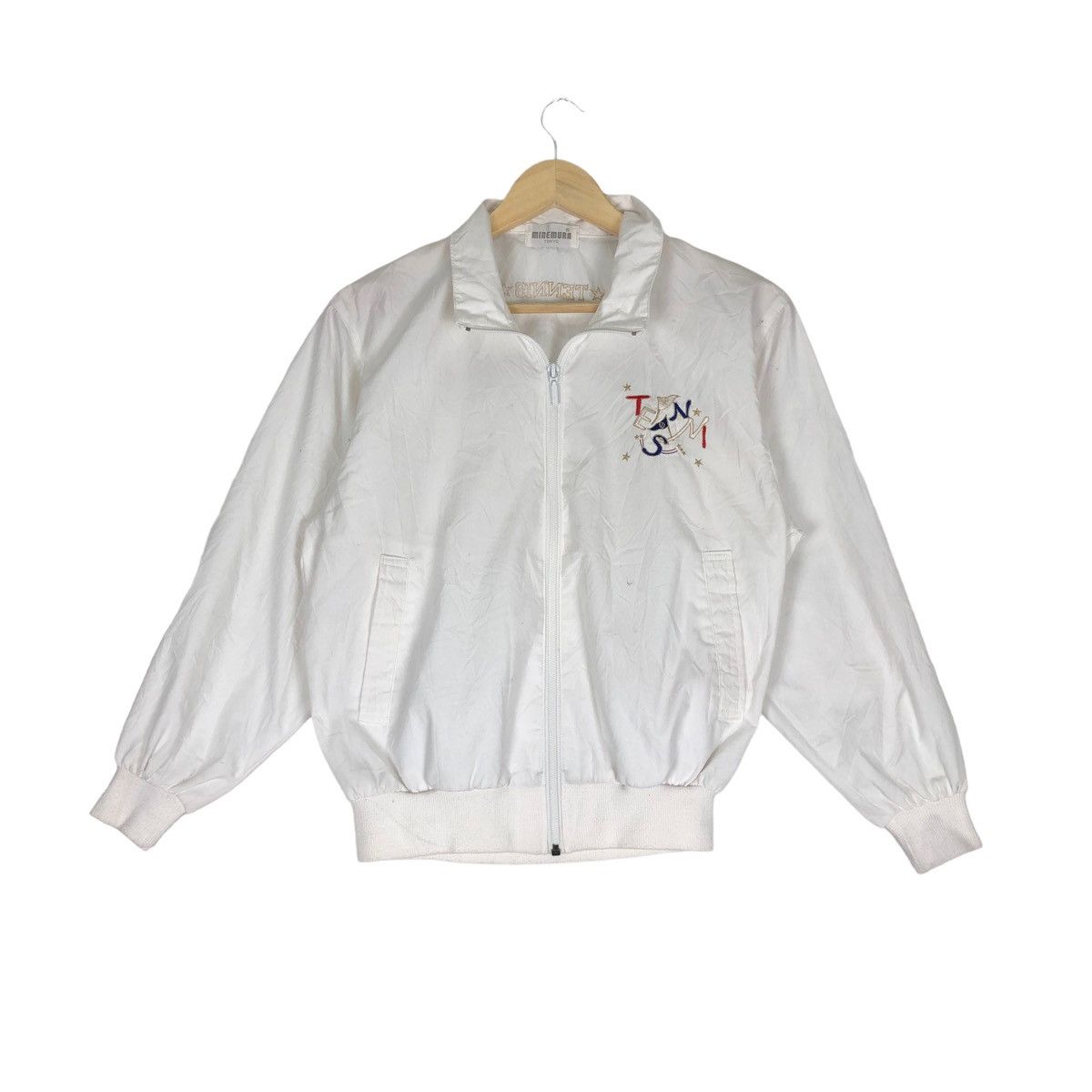 image of Mademoiselle Non Non x Vintage Mine Ura Embroidery Rainbow Logo in White (Size Small)