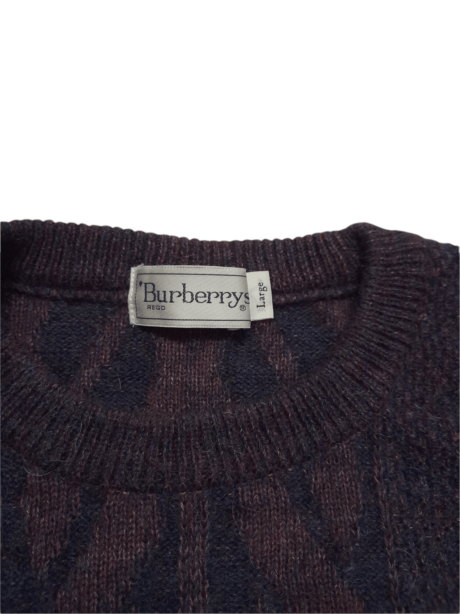 Burberry BURBERRY Cable Knitwear (D869) Size US L / EU 52-54 / 3 - 2 Thumbnail