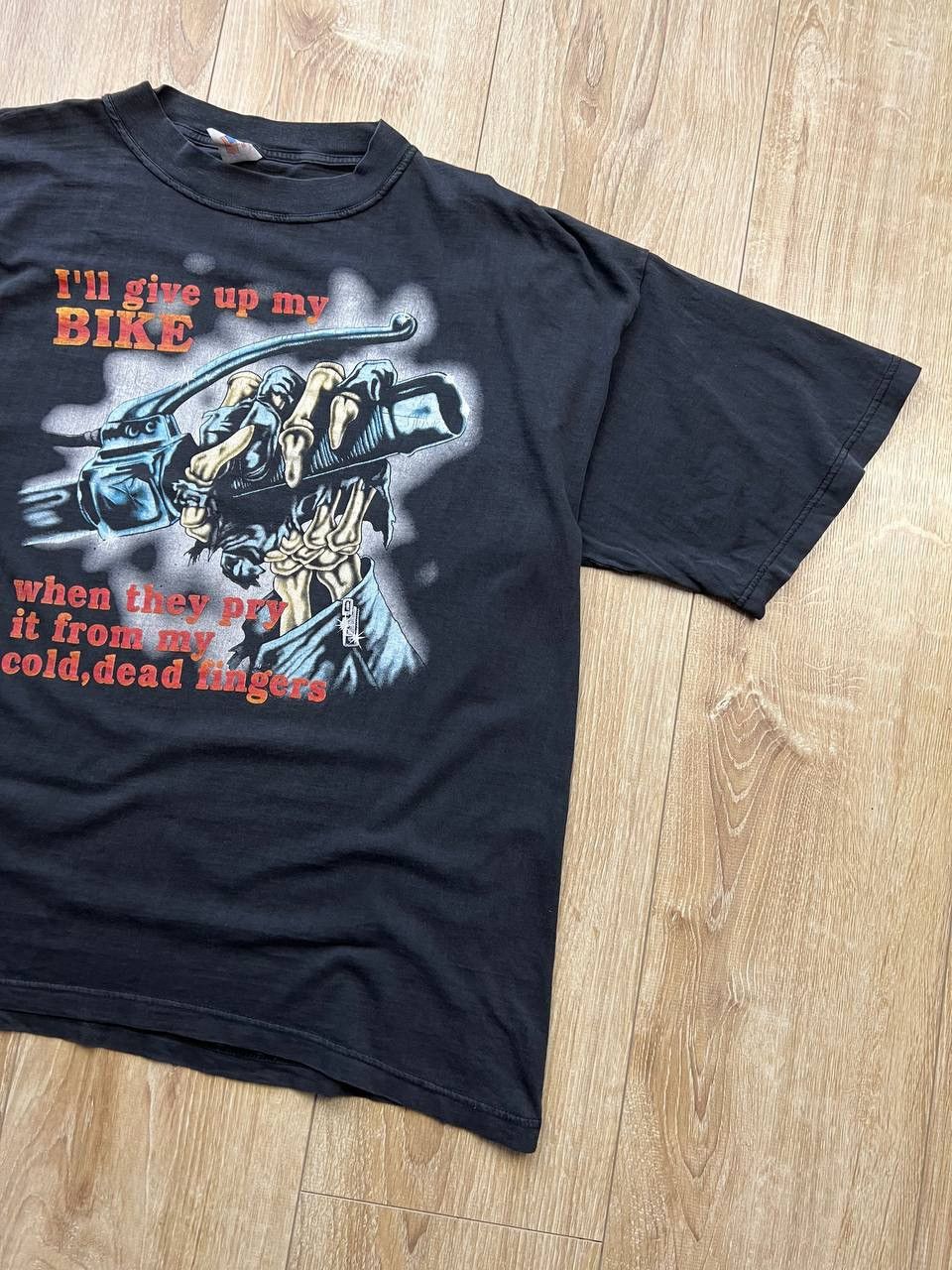Vintage Vintage 90s I’ll Give Up My Bike Moto Biker T Shirt Size US L / EU 52-54 / 3 - 3 Thumbnail
