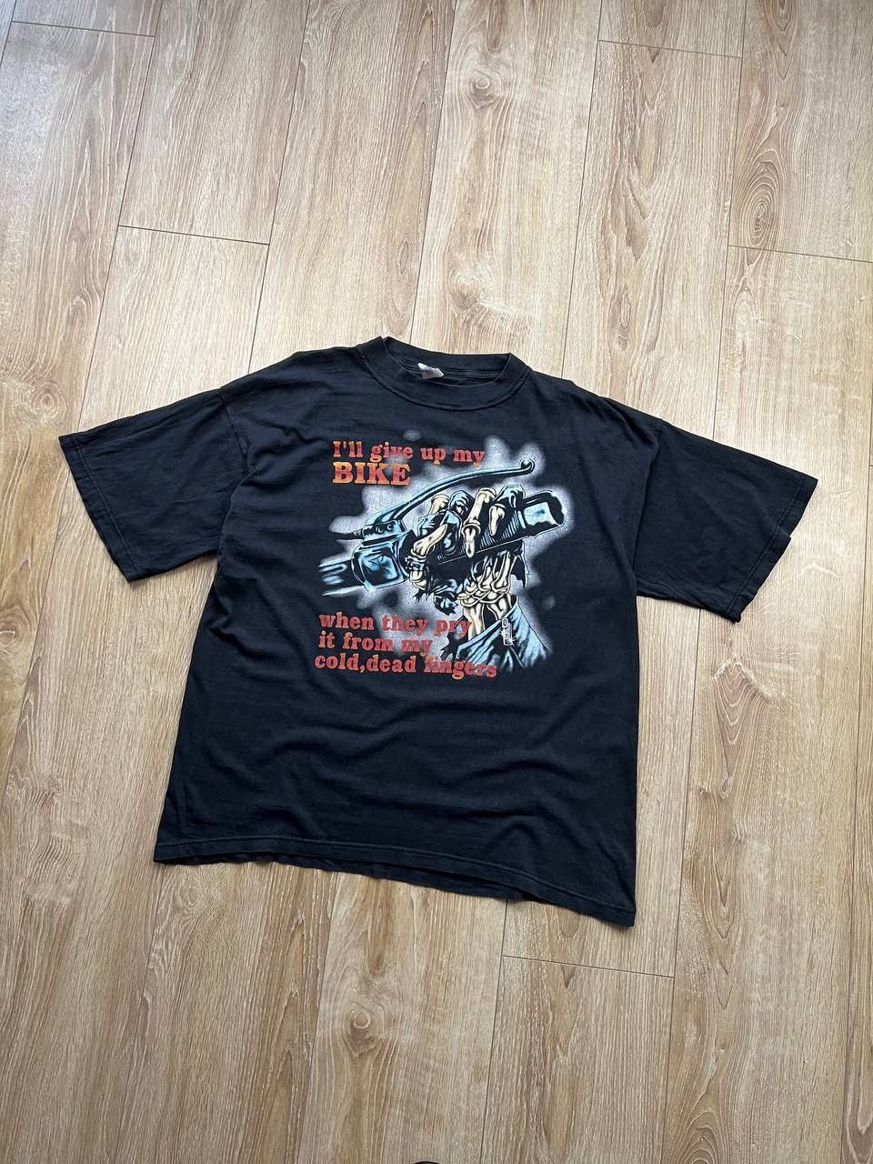 Vintage Vintage 90s I’ll Give Up My Bike Moto Biker T Shirt Size US L / EU 52-54 / 3 - 1 Thumbnail