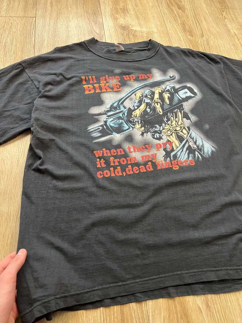 Vintage Vintage 90s I’ll Give Up My Bike Moto Biker T Shirt Size US L / EU 52-54 / 3 - 4 Thumbnail