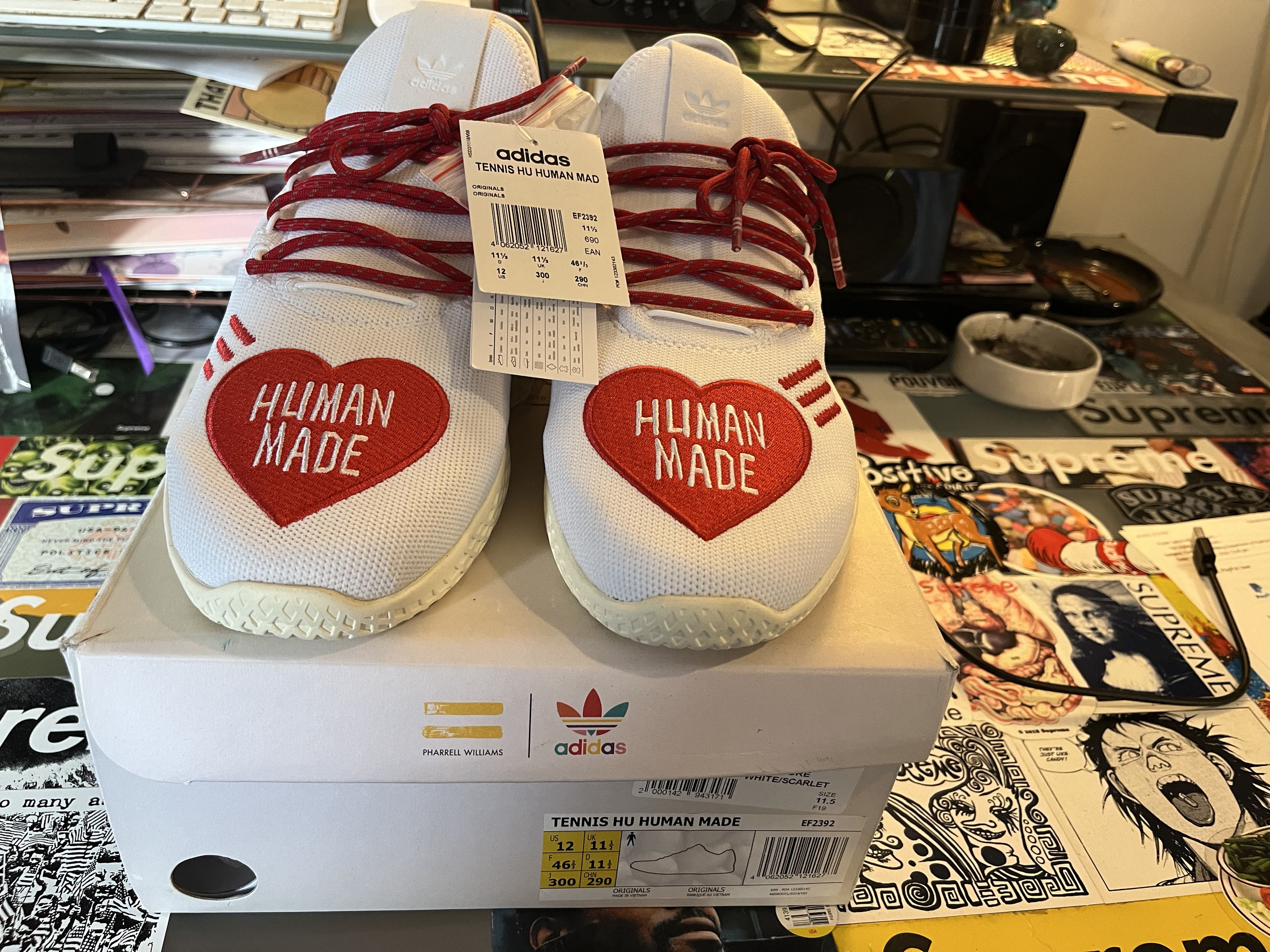Adidas Love Pack Tennis Hu (VNDS) Size US 12 / EU 45 - 4 Thumbnail