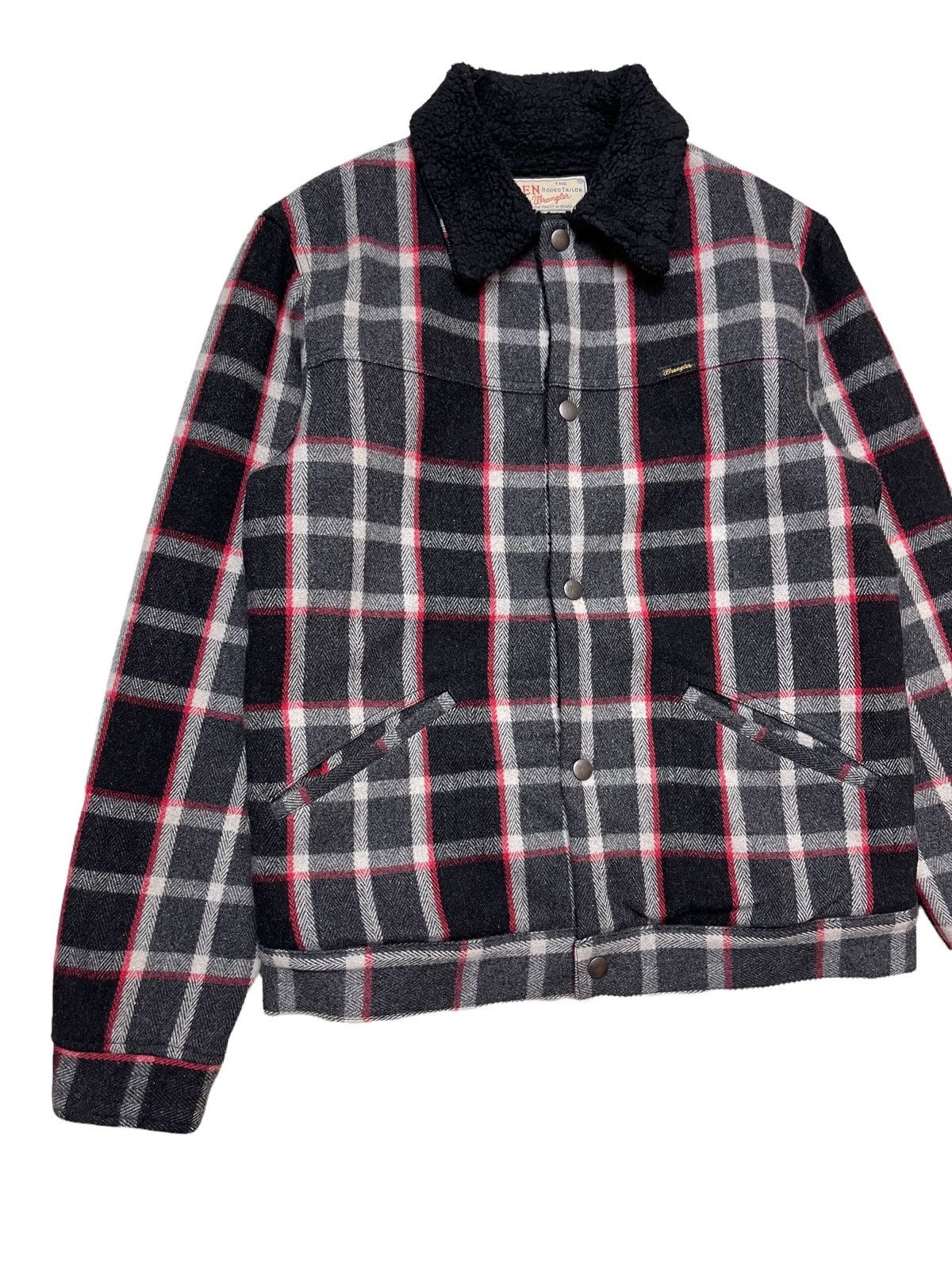 Japanese Brand Wrangler X Bigi Sherpa Tartan Blouson Jacket Size US S / EU 44-46 / 1 - 6 Thumbnail
