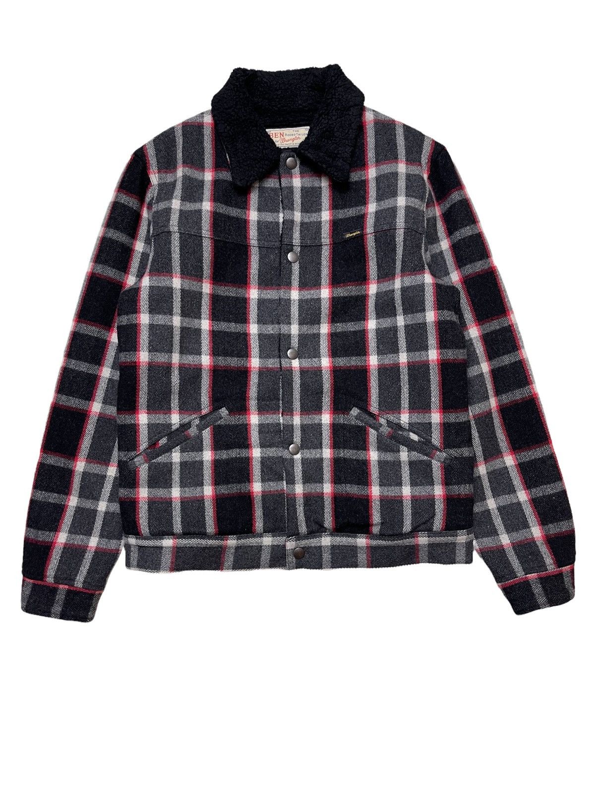 Japanese Brand Wrangler X Bigi Sherpa Tartan Blouson Jacket Size US S / EU 44-46 / 1 - 9 Thumbnail