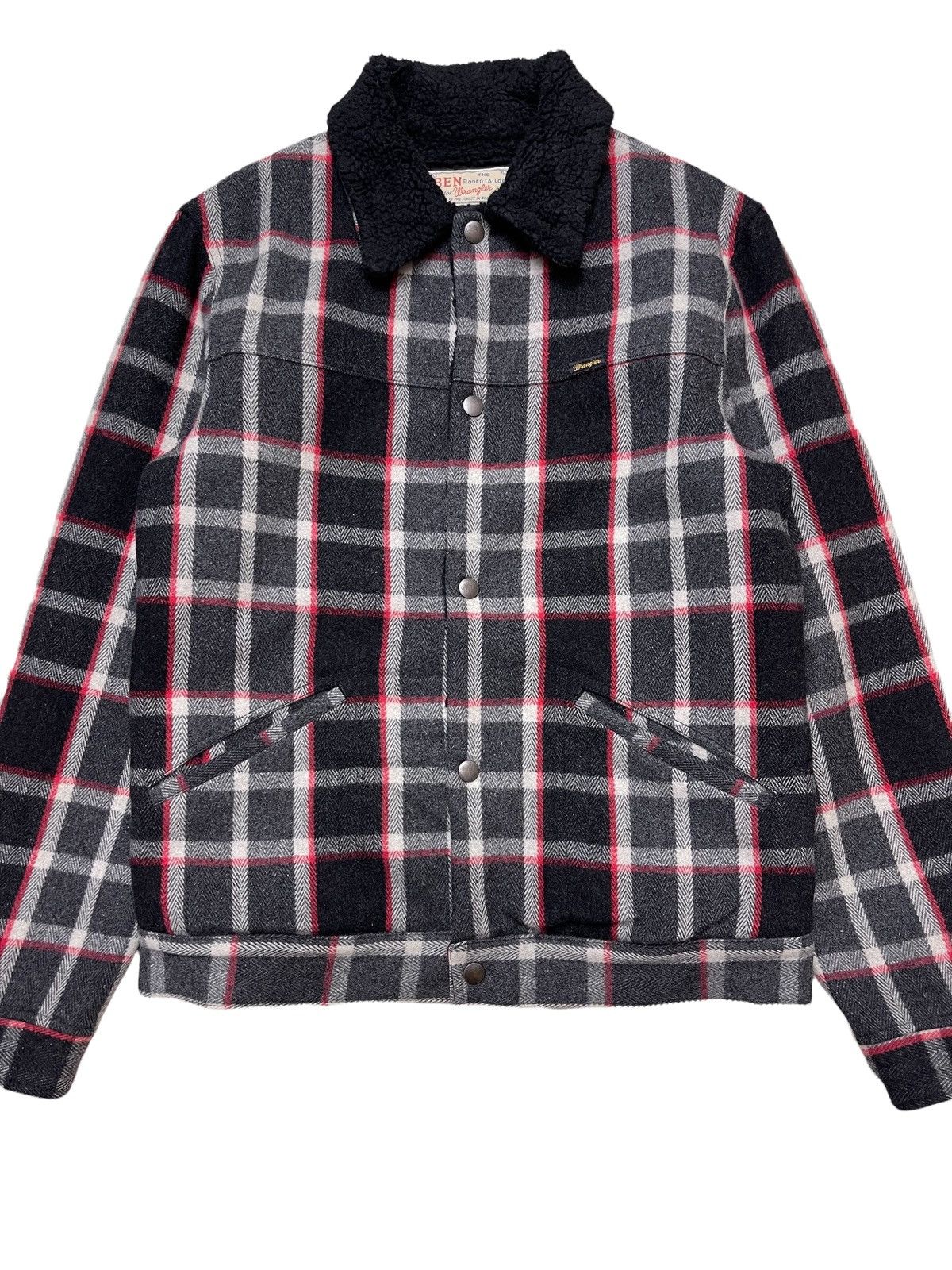 Japanese Brand Wrangler X Bigi Sherpa Tartan Blouson Jacket Size US S / EU 44-46 / 1 - 8 Thumbnail