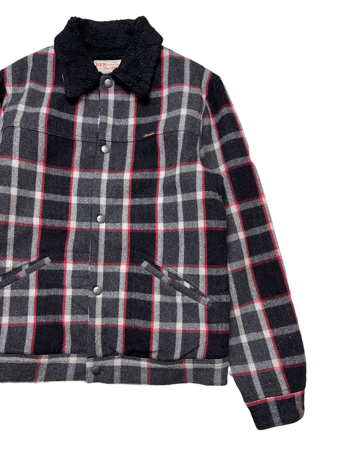 Japanese Brand Wrangler X Bigi Sherpa Tartan Blouson Jacket Size US S / EU 44-46 / 1 - 7 Thumbnail