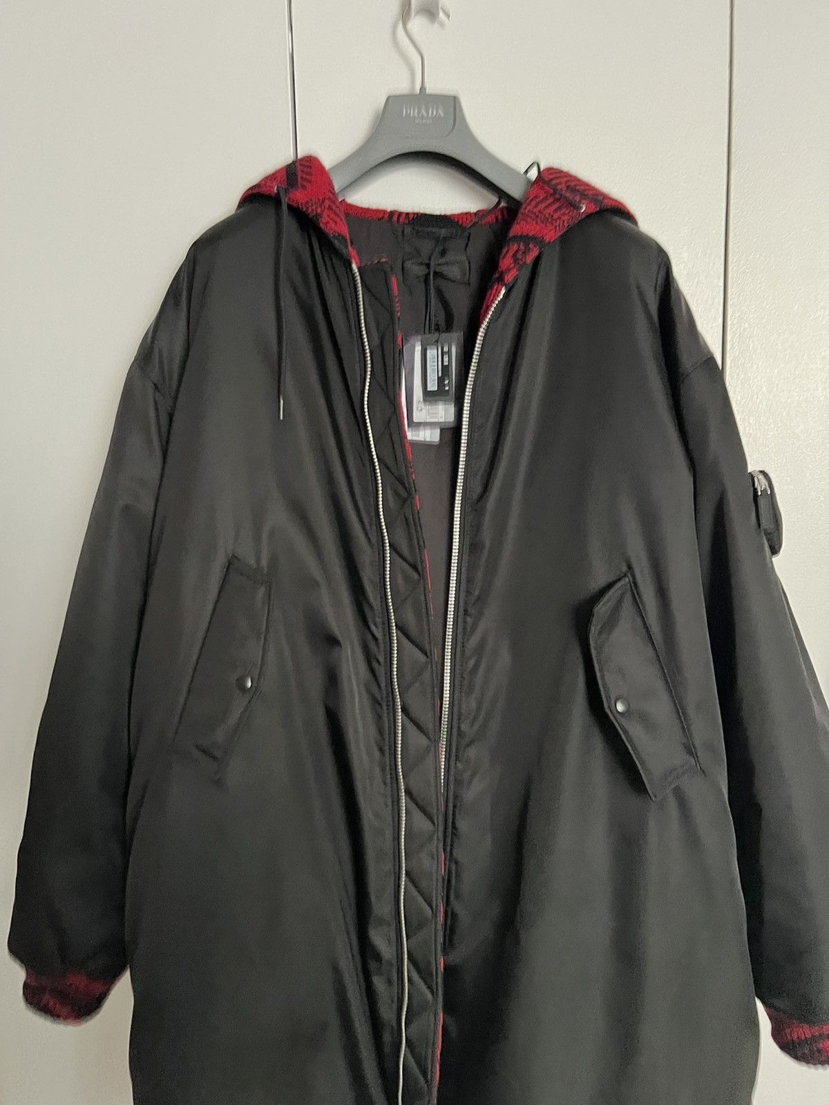 Prada × Raf Simons Rare Runway long bomber with knit jacket $7700 Size US M / EU 48-50 / 2 - 17 Thumbnail