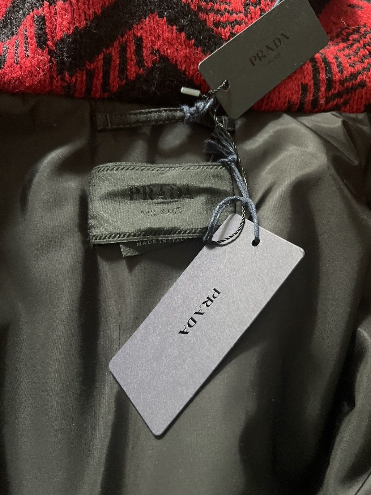 Prada × Raf Simons Rare Runway long bomber with knit jacket $7700 Size US M / EU 48-50 / 2 - 21 Thumbnail