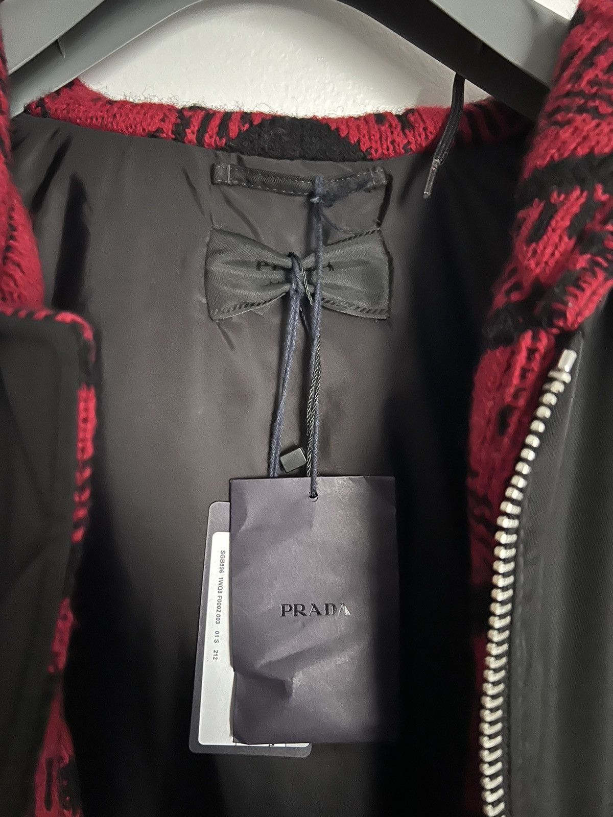 Prada × Raf Simons Rare Runway long bomber with knit jacket $7700 Size US M / EU 48-50 / 2 - 3 Thumbnail