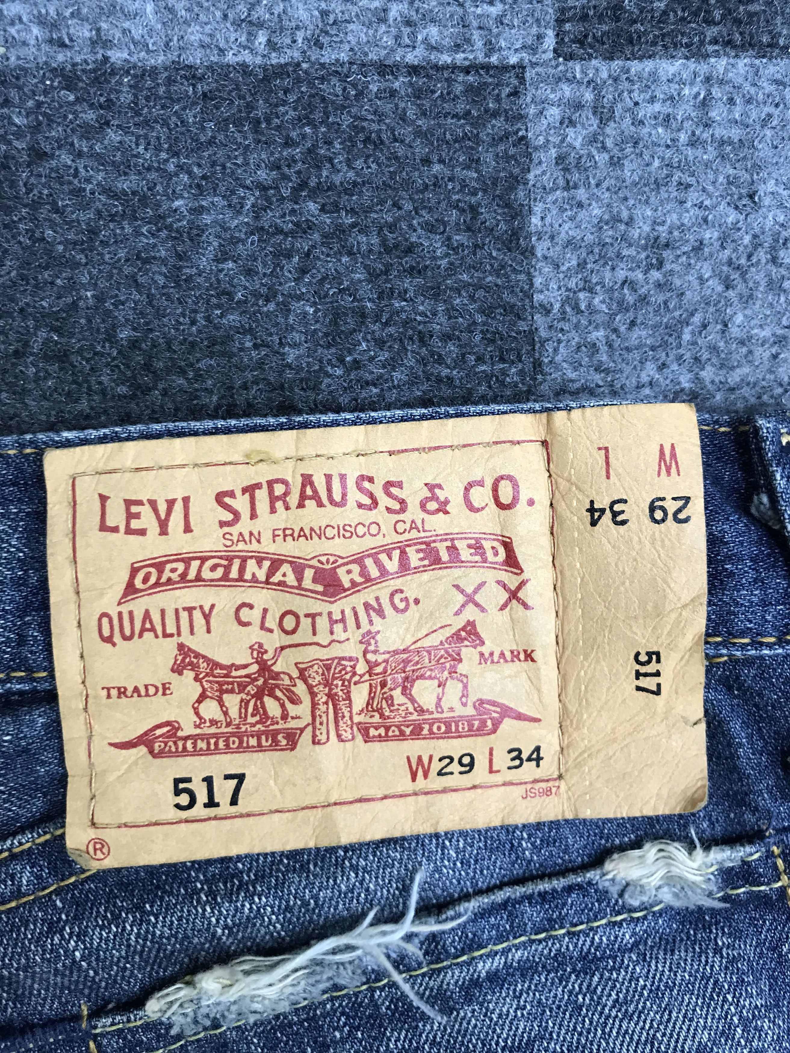 Levi's VL203- Vtg Levis 517 Flare Jeans Size 31" - 14 Thumbnail