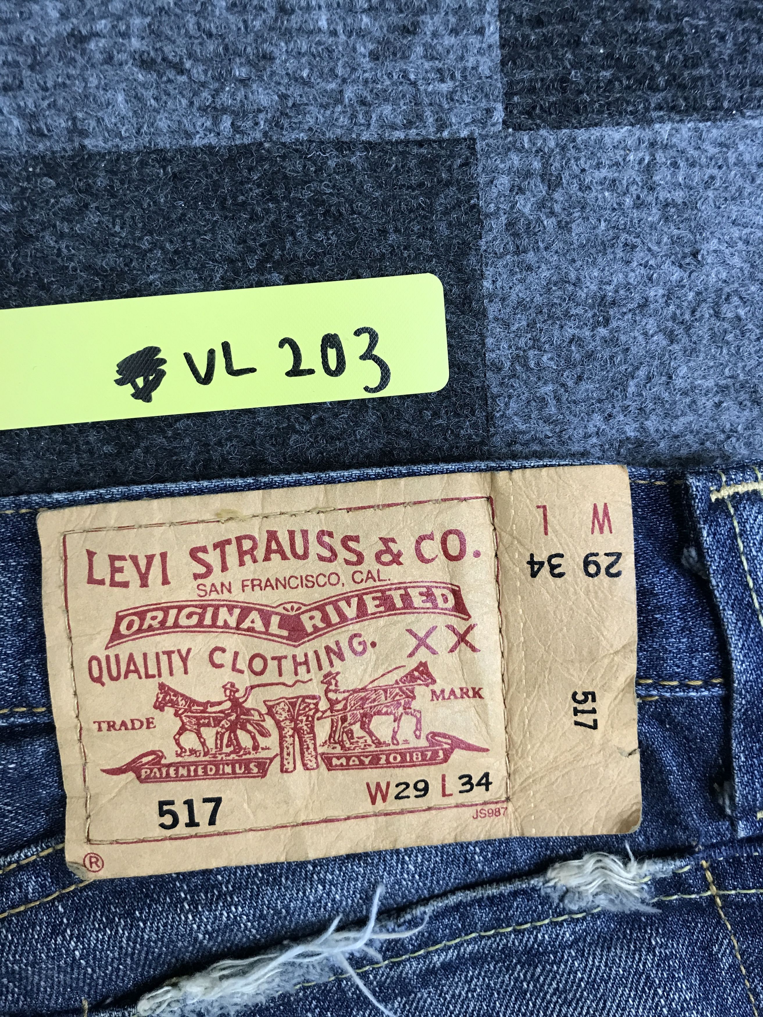 Levi's VL203- Vtg Levis 517 Flare Jeans Size 31" - 18 Thumbnail