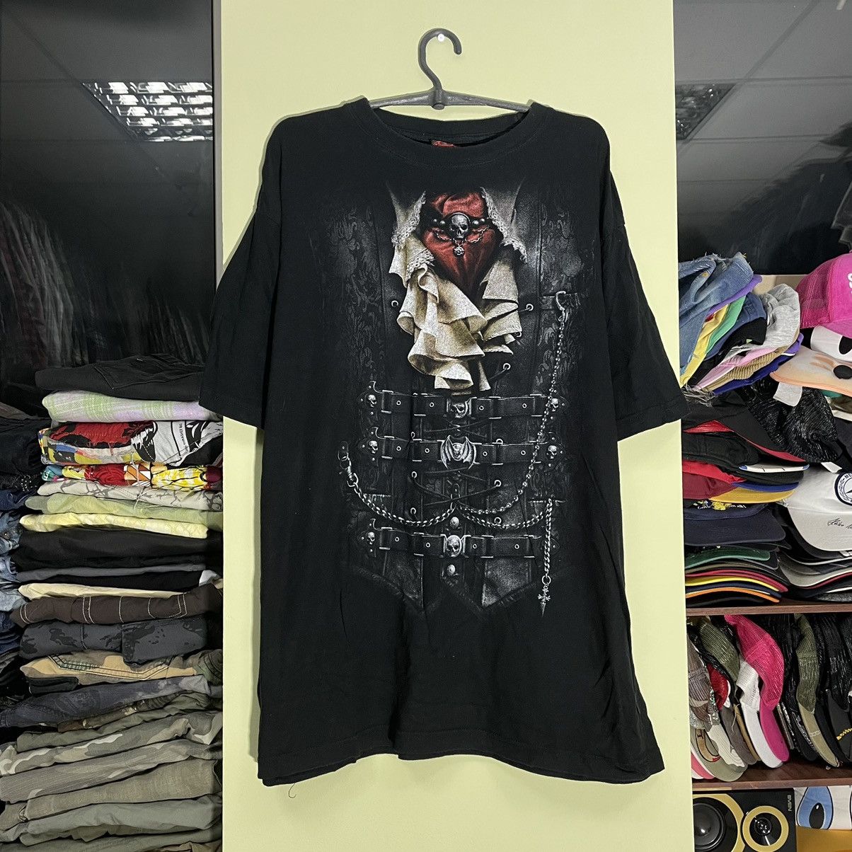 Vintage Vintage Y2K Graphic Tee Dark Horror All Over Print Grunge XX Size US XXL / EU 58 / 5 - 2 Thumbnail