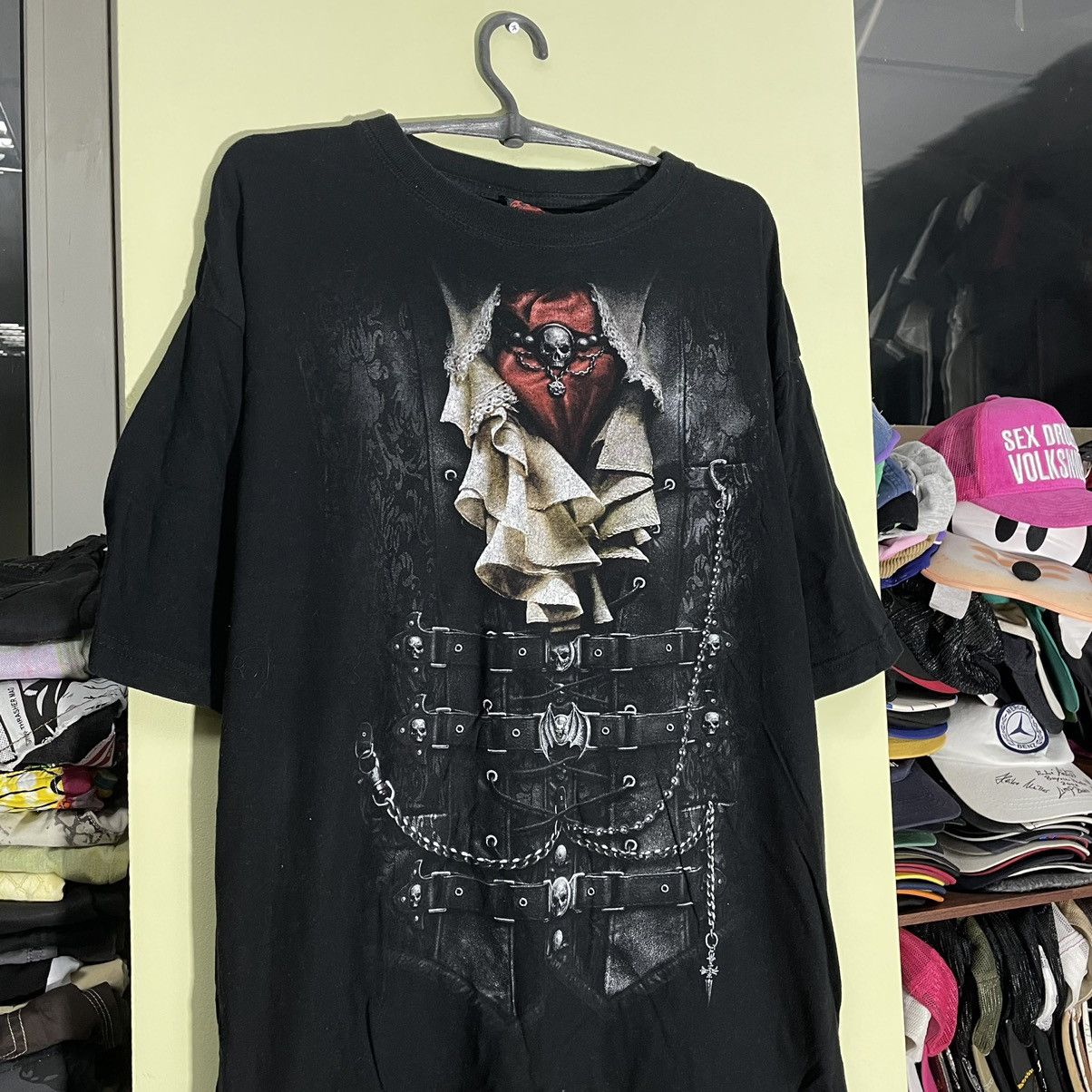 Vintage Vintage Y2K Graphic Tee Dark Horror All Over Print Grunge XX Size US XXL / EU 58 / 5 - 4 Thumbnail