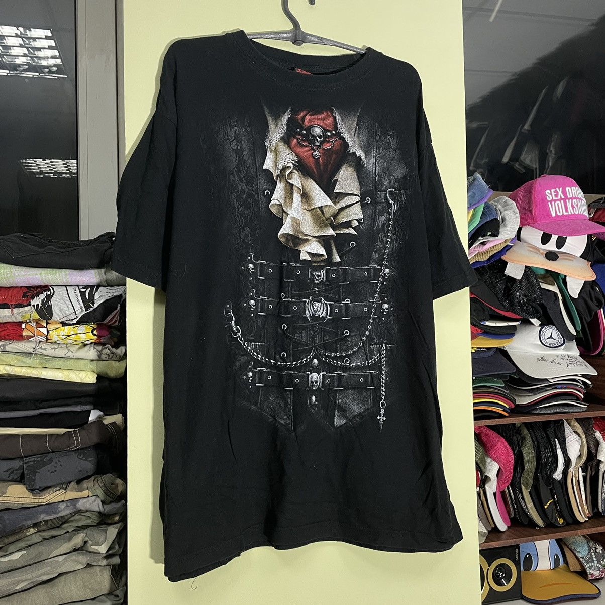 Vintage Vintage Y2K Graphic Tee Dark Horror All Over Print Grunge XX Size US XXL / EU 58 / 5 - 1 Thumbnail