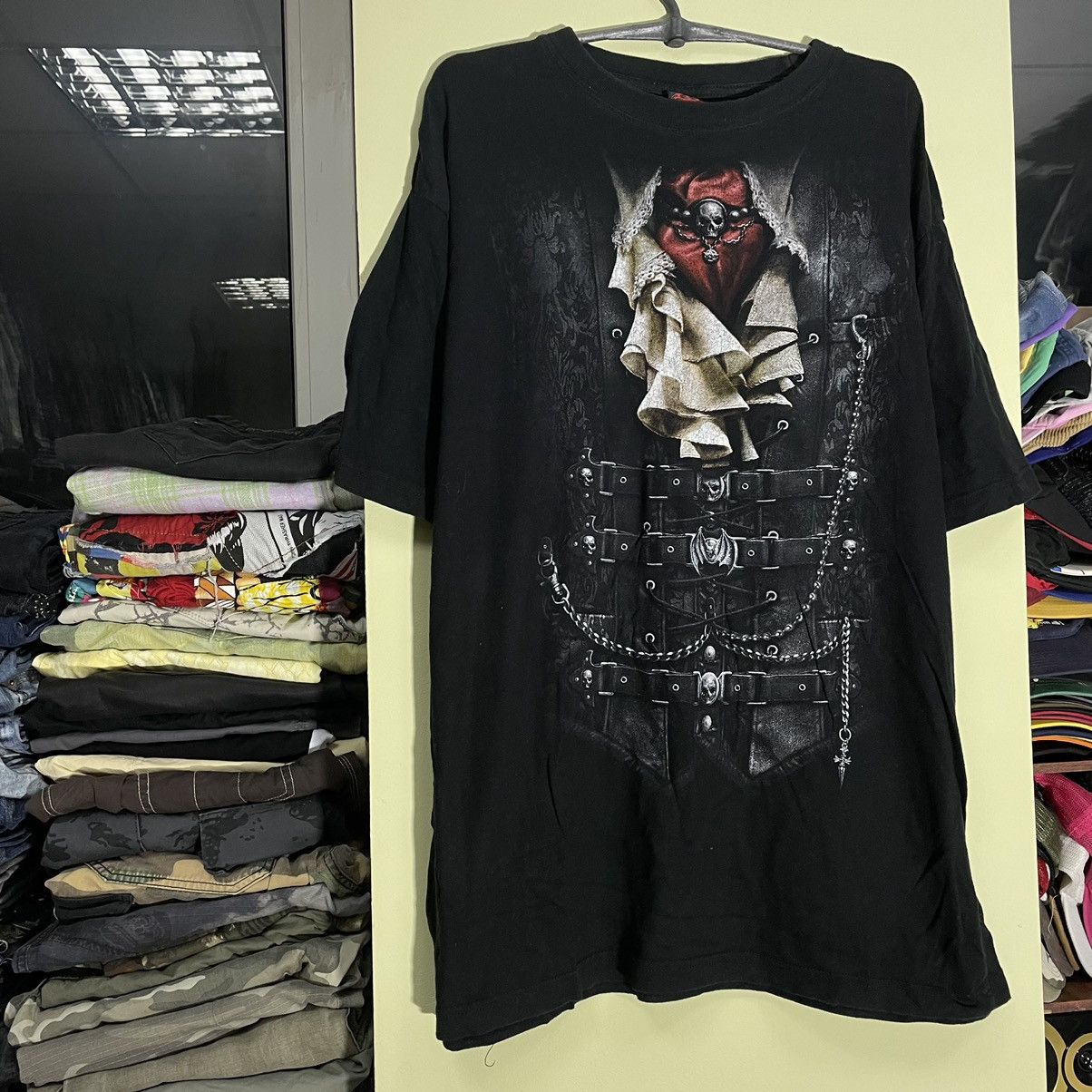 Vintage Vintage Y2K Graphic Tee Dark Horror All Over Print Grunge XX Size US XXL / EU 58 / 5 - 3 Thumbnail