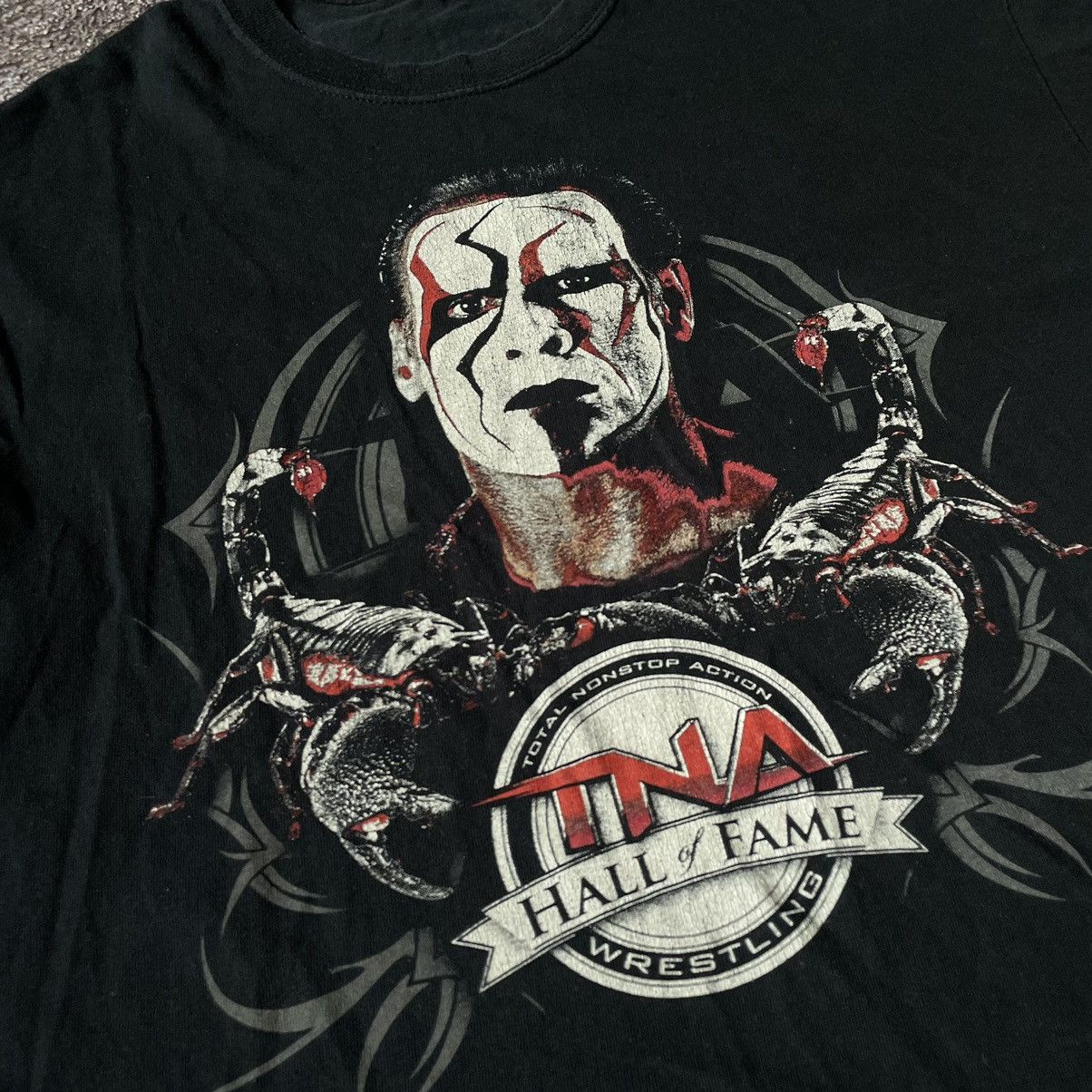 Vintage Vintage Y2K Graphic Tee Horror Print Grunge Faded Black M Size US M / EU 48-50 / 2 - 6 Thumbnail