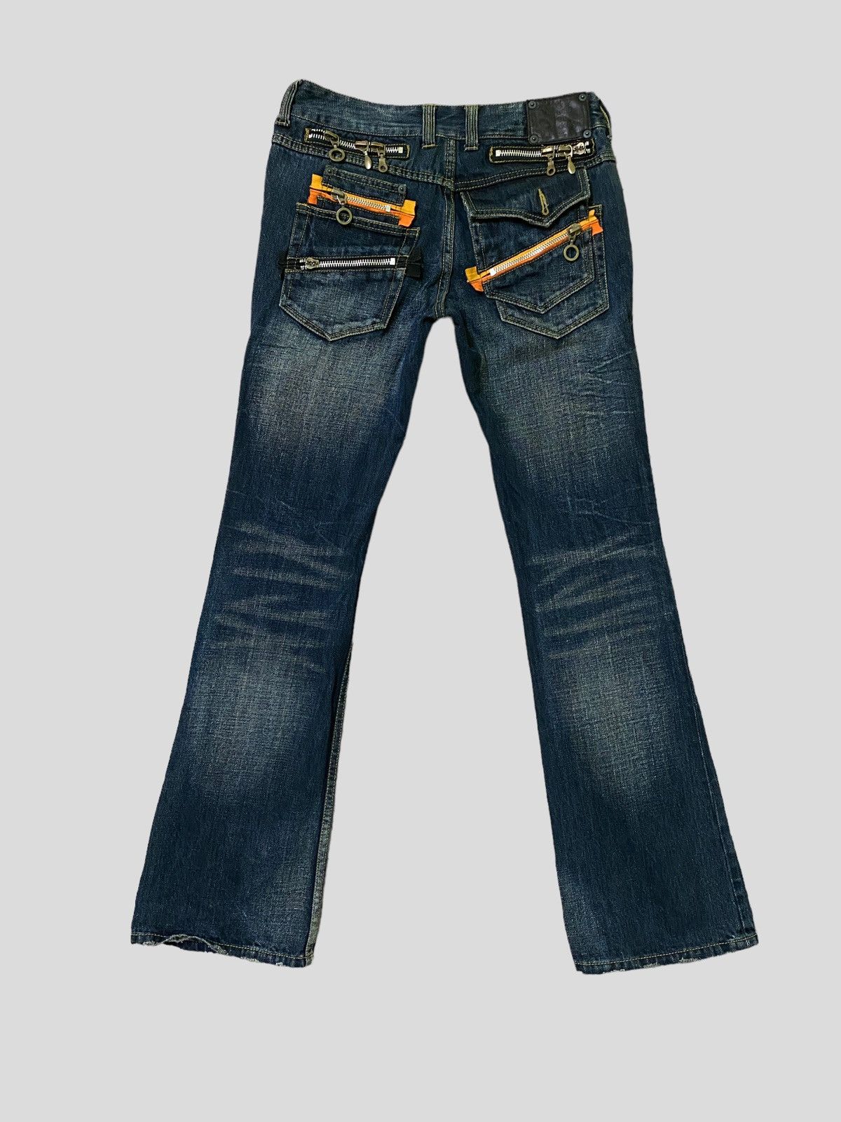 Hysteric Glamour Flared Semantic Designer Zipper Style Boot Cut Denim Size US 28 / EU 44 - 3 Thumbnail