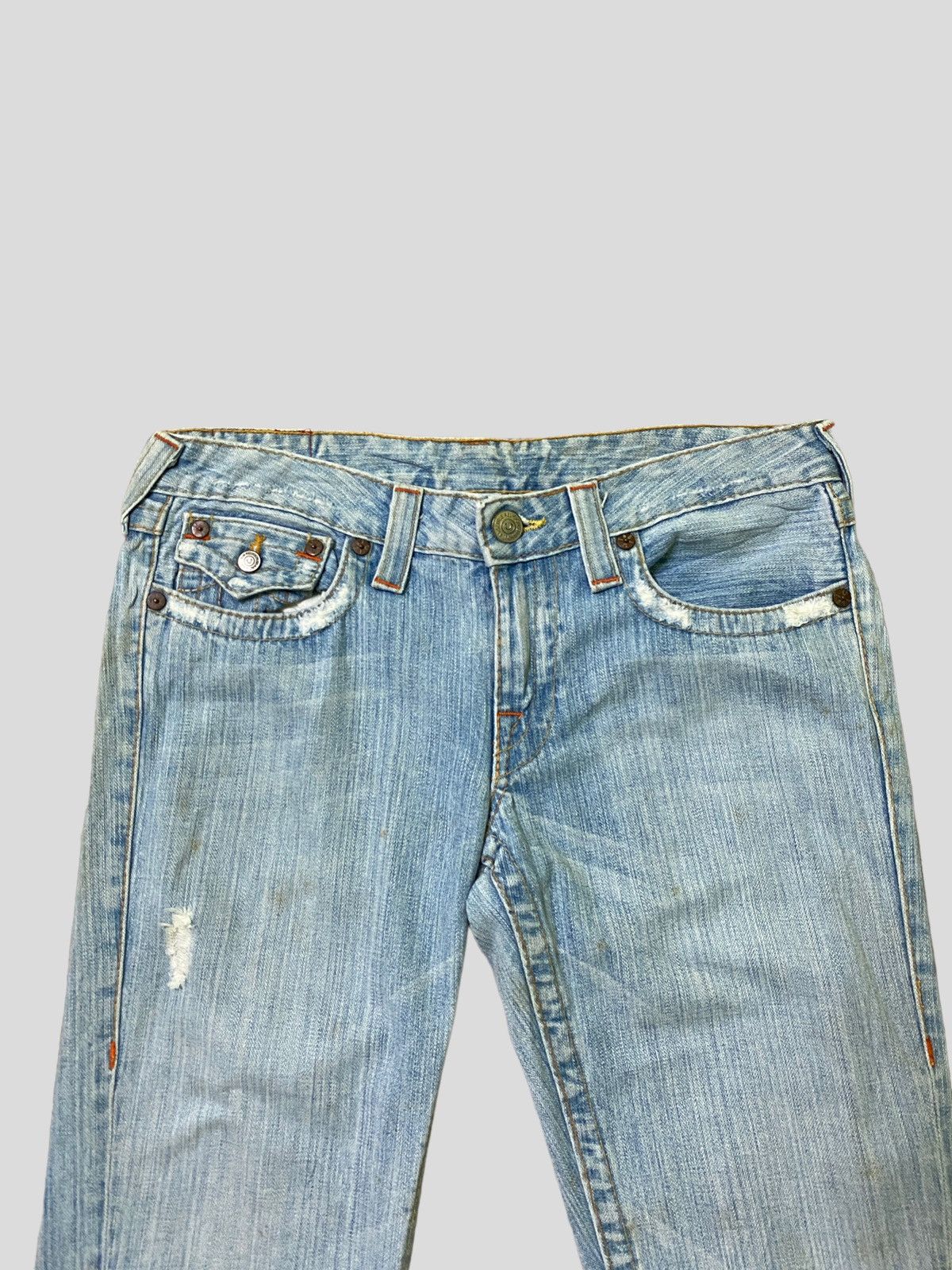 True Religion Flared TRUE RELIGION Distressed Rusty Low Rise Bootcut Jeans Size US 32 / EU 48 - 3 Thumbnail