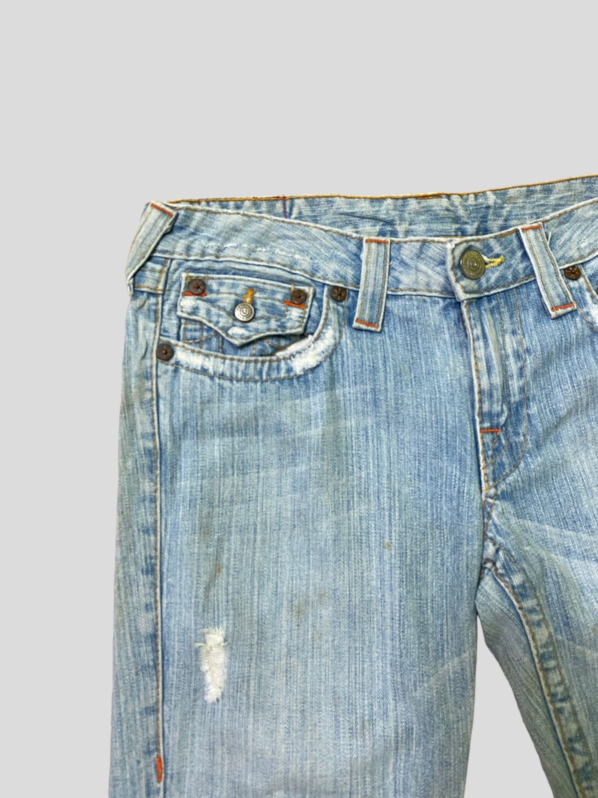 True Religion Flared TRUE RELIGION Distressed Rusty Low Rise Bootcut Jeans Size US 32 / EU 48 - 5 Thumbnail
