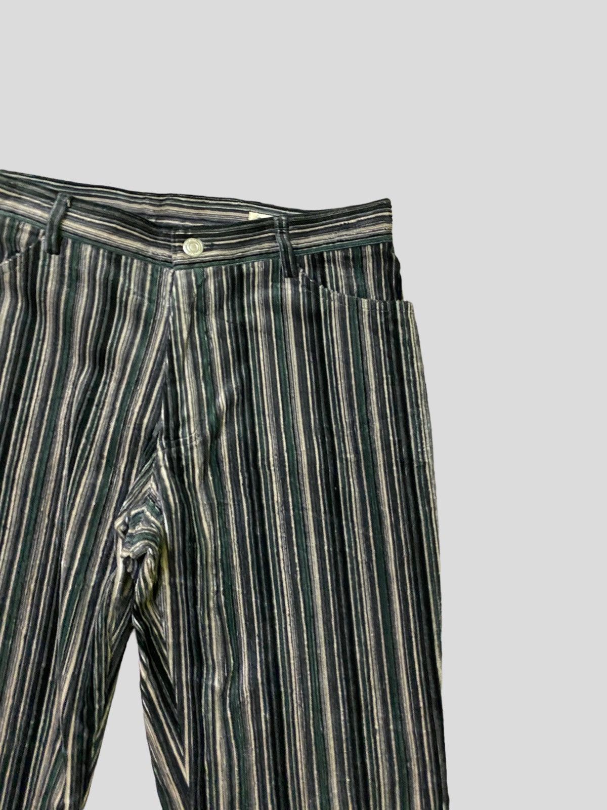 Hysteric Glamour × Japanese Brand × Vintage Flared CECILIA SECOND Striped Velvet Pant Size US 28 / EU 44 - 5 Thumbnail