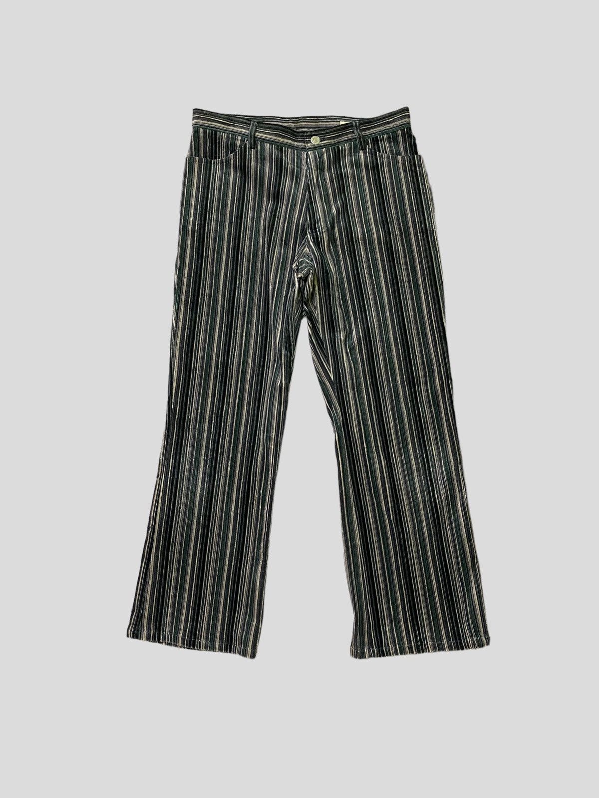 Flared CECILIA SECOND Striped Velvet Pant