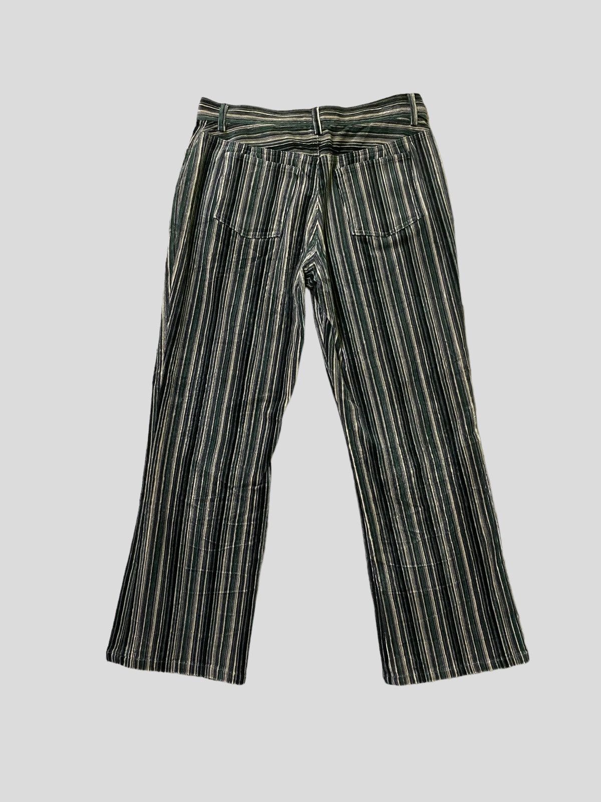 Hysteric Glamour × Japanese Brand × Vintage Flared CECILIA SECOND Striped Velvet Pant Size US 28 / EU 44 - 2 Thumbnail