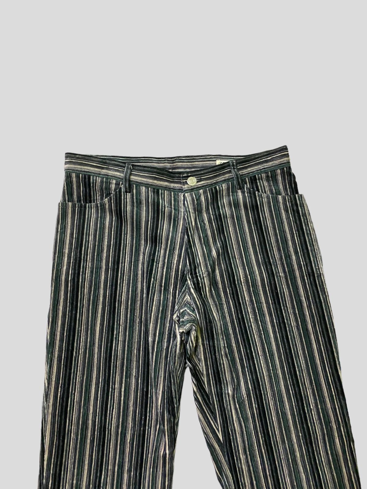 Hysteric Glamour × Japanese Brand × Vintage Flared CECILIA SECOND Striped Velvet Pant Size US 28 / EU 44 - 3 Thumbnail
