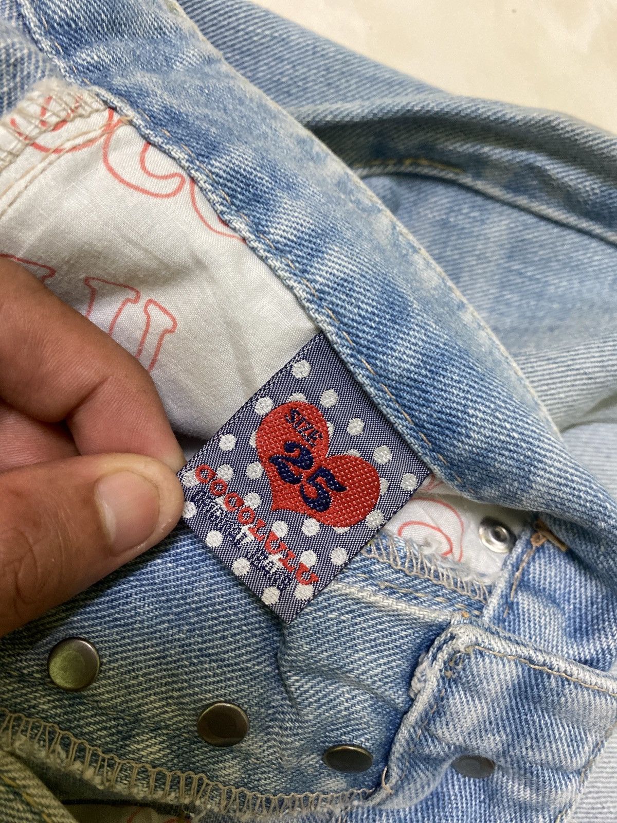 Designer × Japanese Brand × Vintage Vintage COCO LULU Back Patches Acid Wash Denim Jeans Size US 28 / EU 44 - 15 Thumbnail