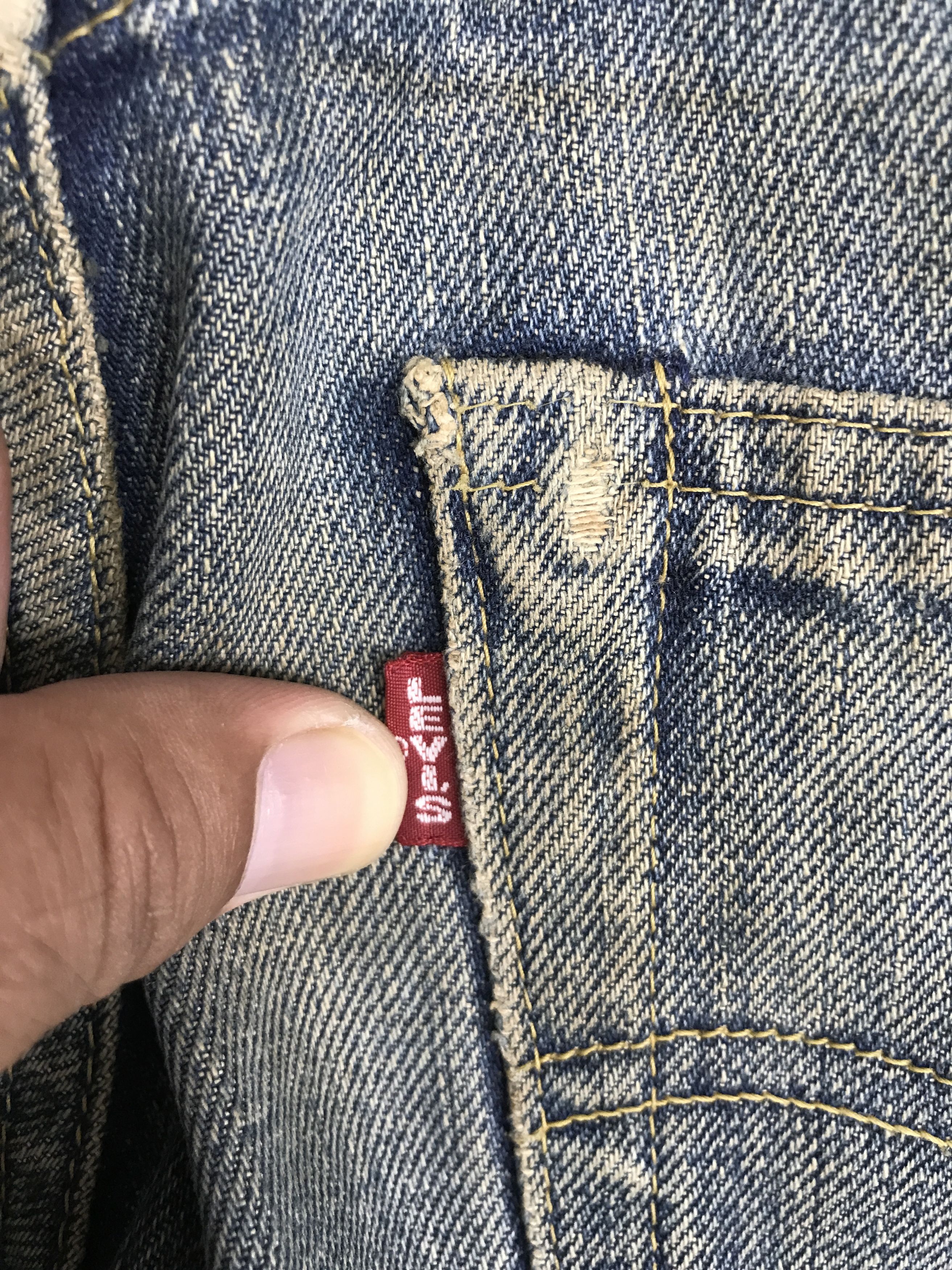 Levi's VL205-Vintage Levis Big E 503B Dirty Jeans Size US 30 / EU 46 - 16 Thumbnail