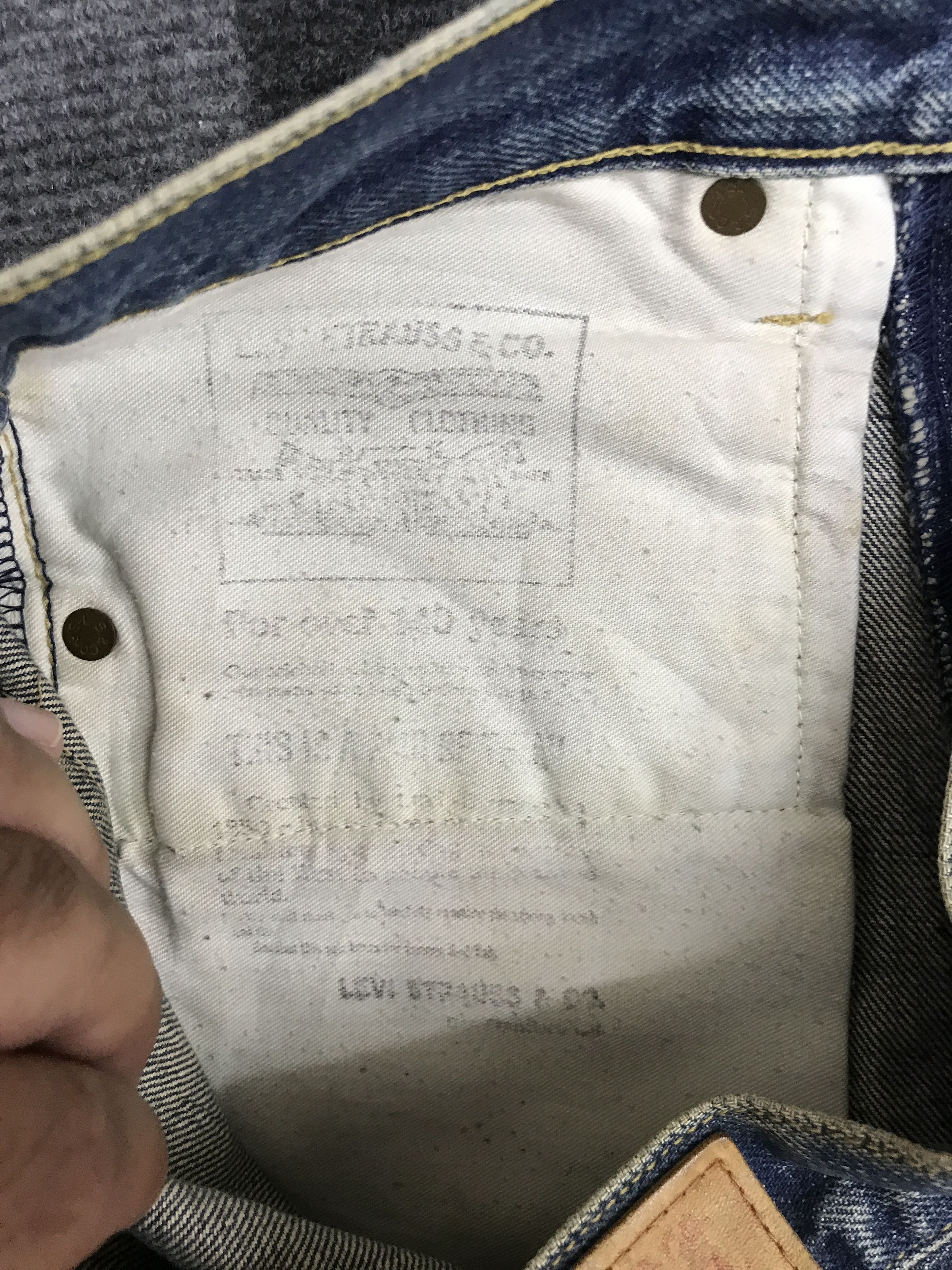 Levi's VL205-Vintage Levis Big E 503B Dirty Jeans Size US 30 / EU 46 - 20 Thumbnail