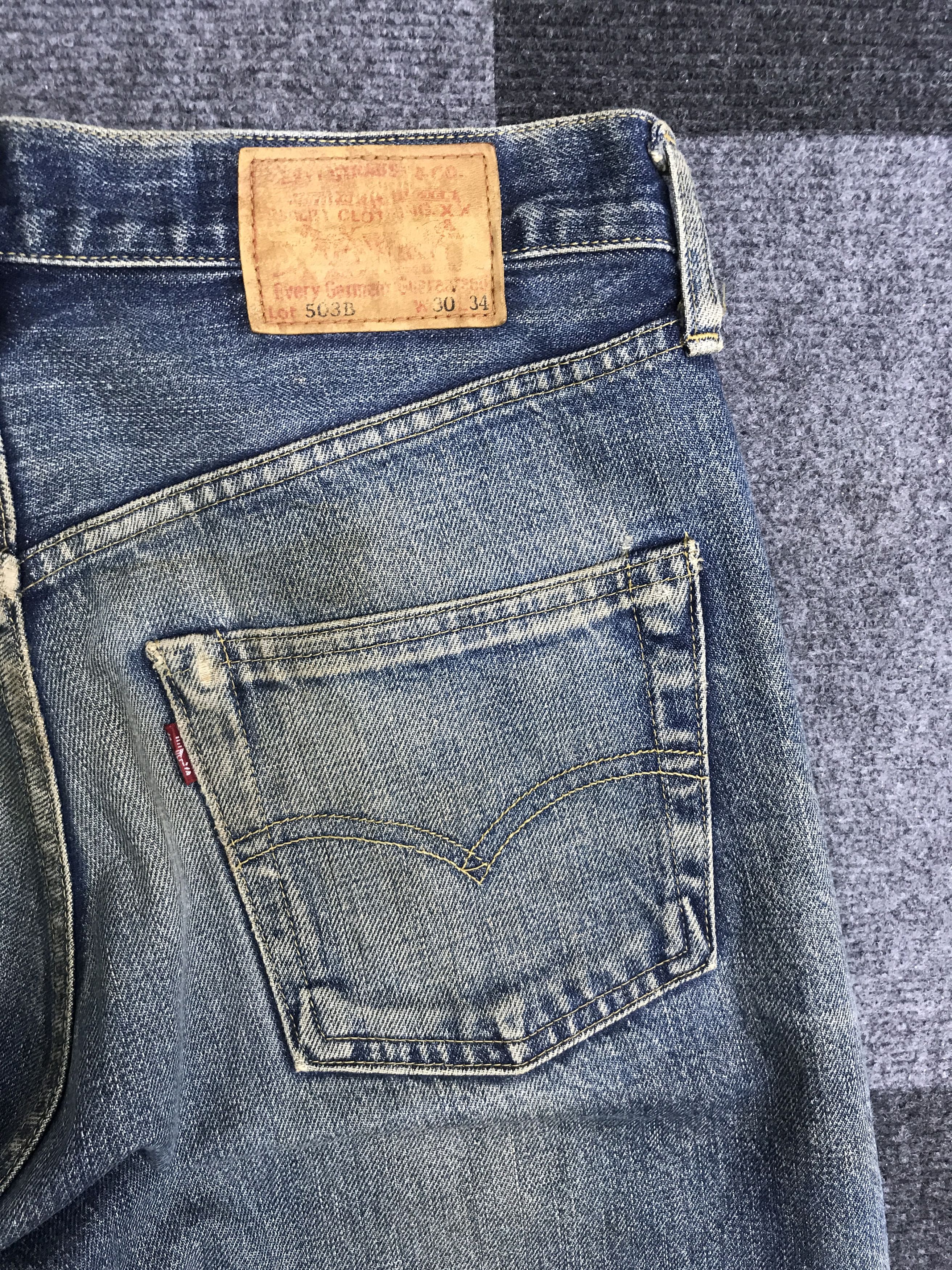 Levi's VL205-Vintage Levis Big E 503B Dirty Jeans Size US 30 / EU 46 - 18 Thumbnail