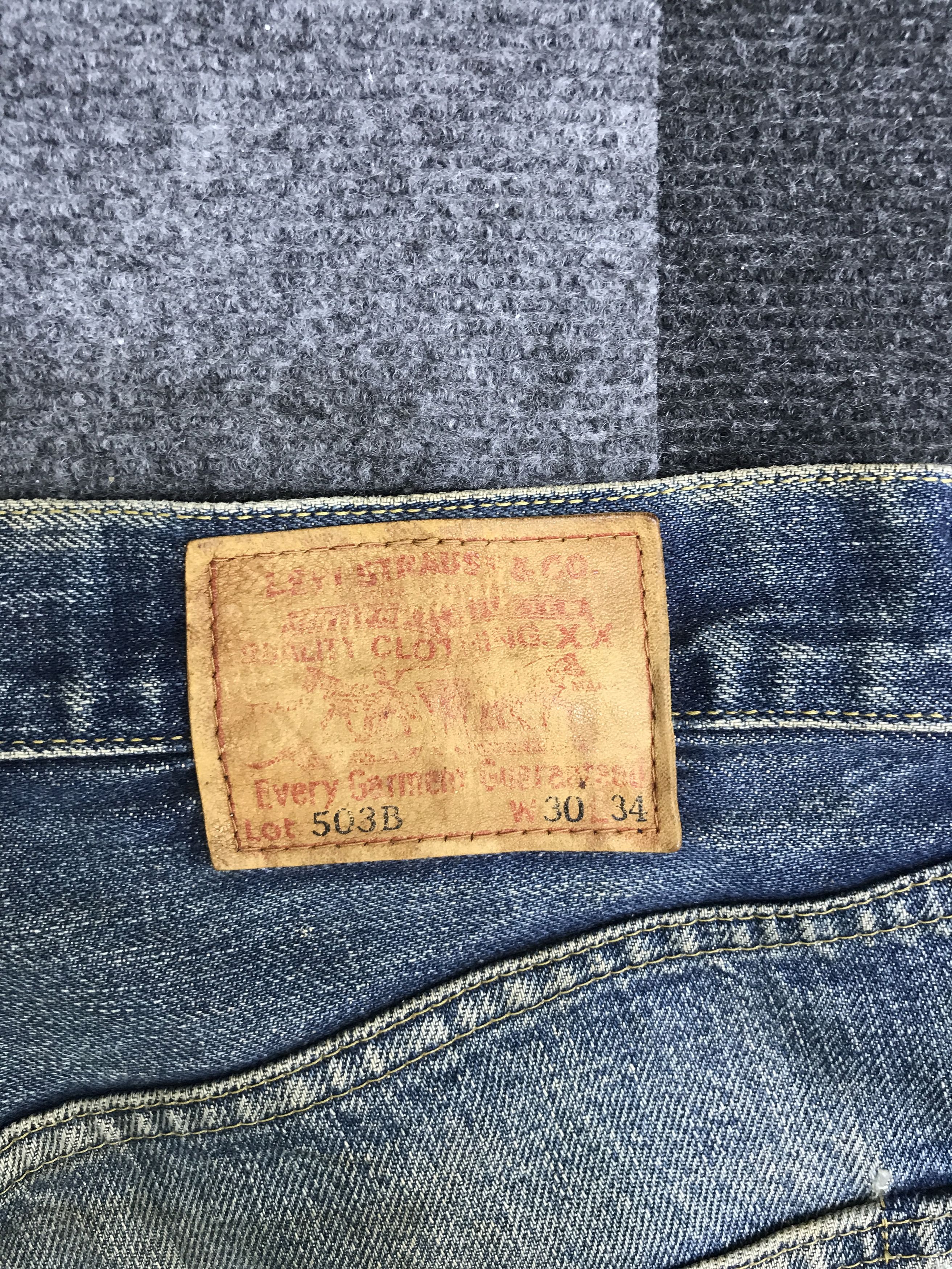 Levi's VL205-Vintage Levis Big E 503B Dirty Jeans Size US 30 / EU 46 - 15 Thumbnail