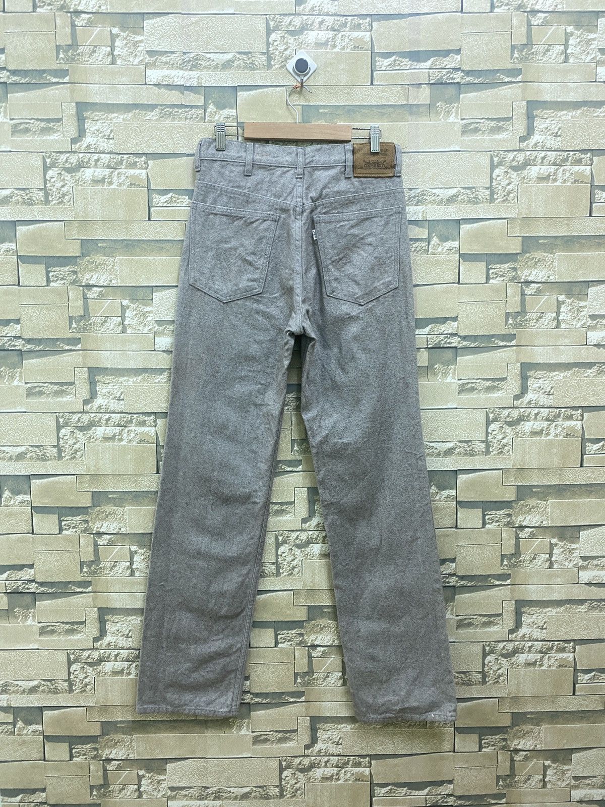 image of Levis x Vintage 80's Levi's 515 Leather Patches Grey White Tab Pants, Men's (Size 28)